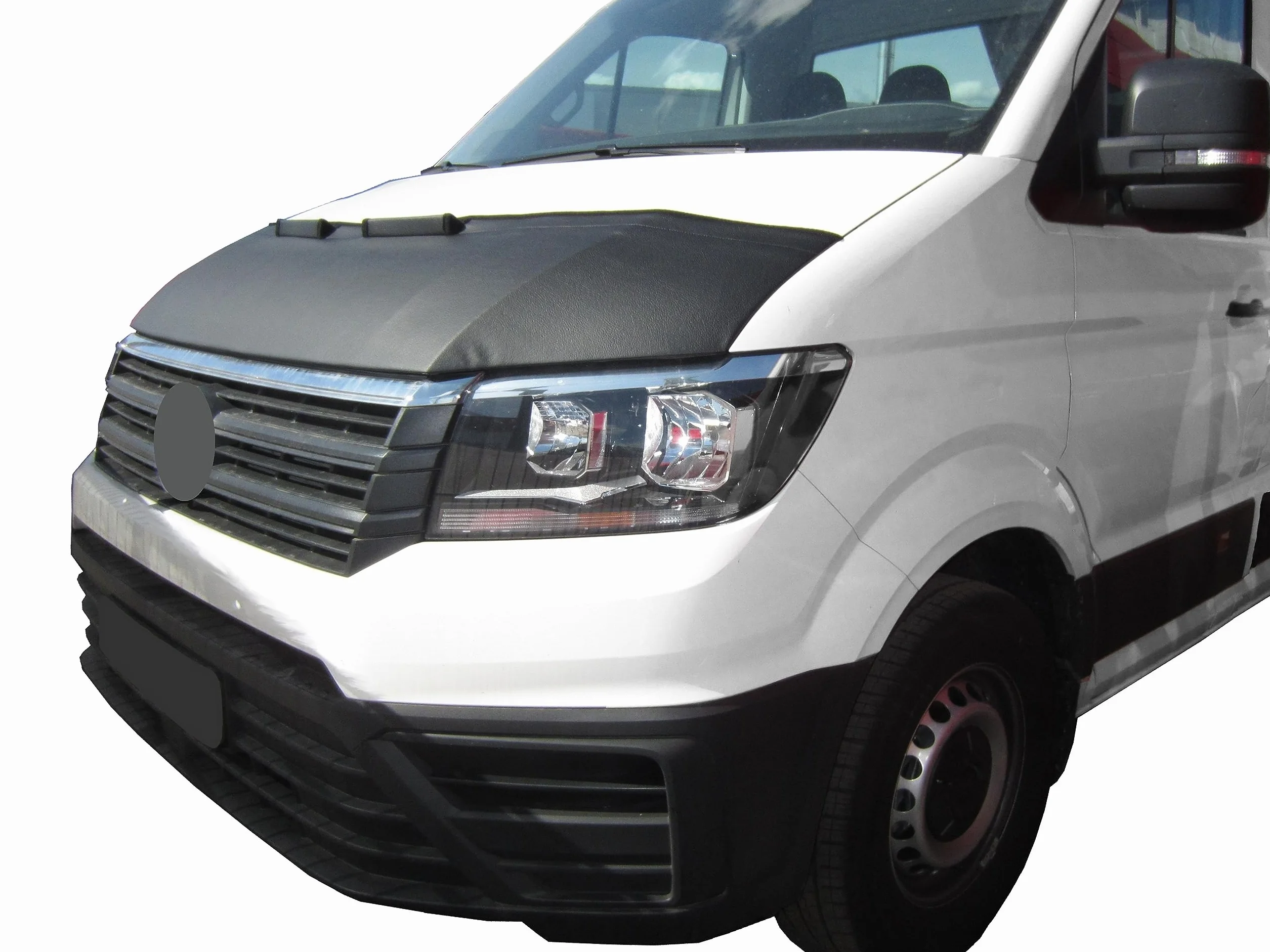 Auto-Bra AB3-00429 osłona maski pasuje do VW Volkswagen Crafter - MAN TGE od 2017, Czarny (Black), Ochrona przed deszczem i owadami, Front