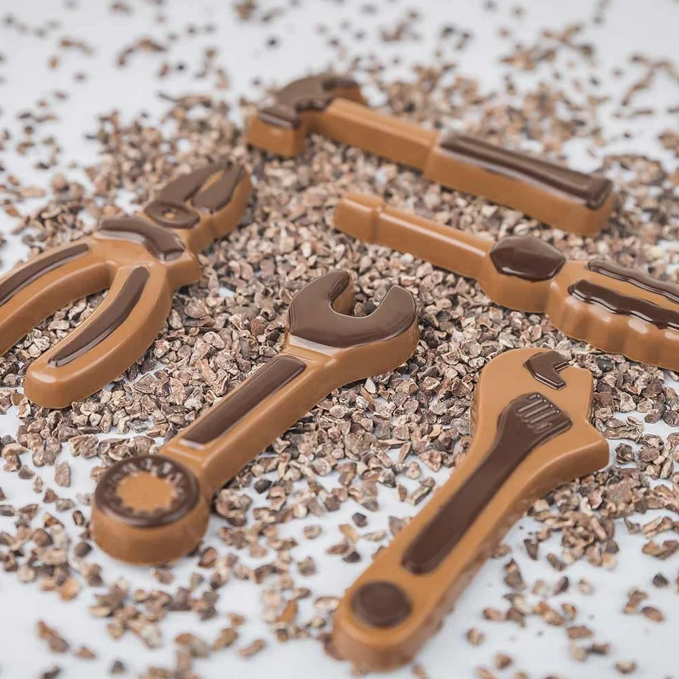 CHOCOLISSIMO ChocoToolkit - narzędzia z czekolady | narzędzie do czekolady | pomysł na prezent | urodziny | ojciec | dziecko | mężczyźni | Dzień Ojca | Dzień Ojca | Prezent dla majsterkowiczów | bez