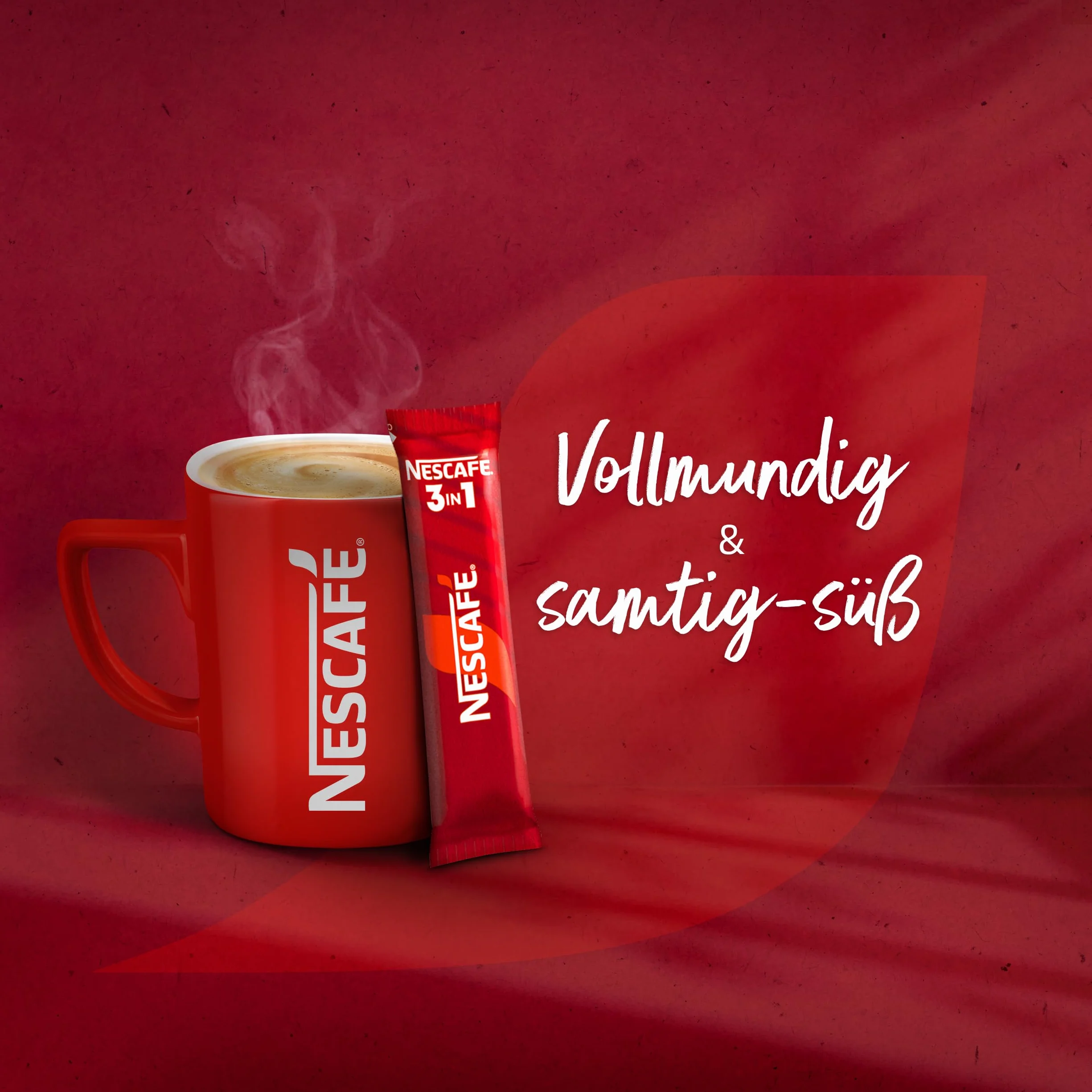 NESCAFÉ 3 w 1 pałeczki do napojów w proszku, rozpuszczalna kawa ziarnista z kremem i cukrem, kawa rozpuszczalna z wyszukanych ziaren kawy, zawierająca kofeinę, 8 sztuk (8 x 10 pałeczek po 16,5 g)