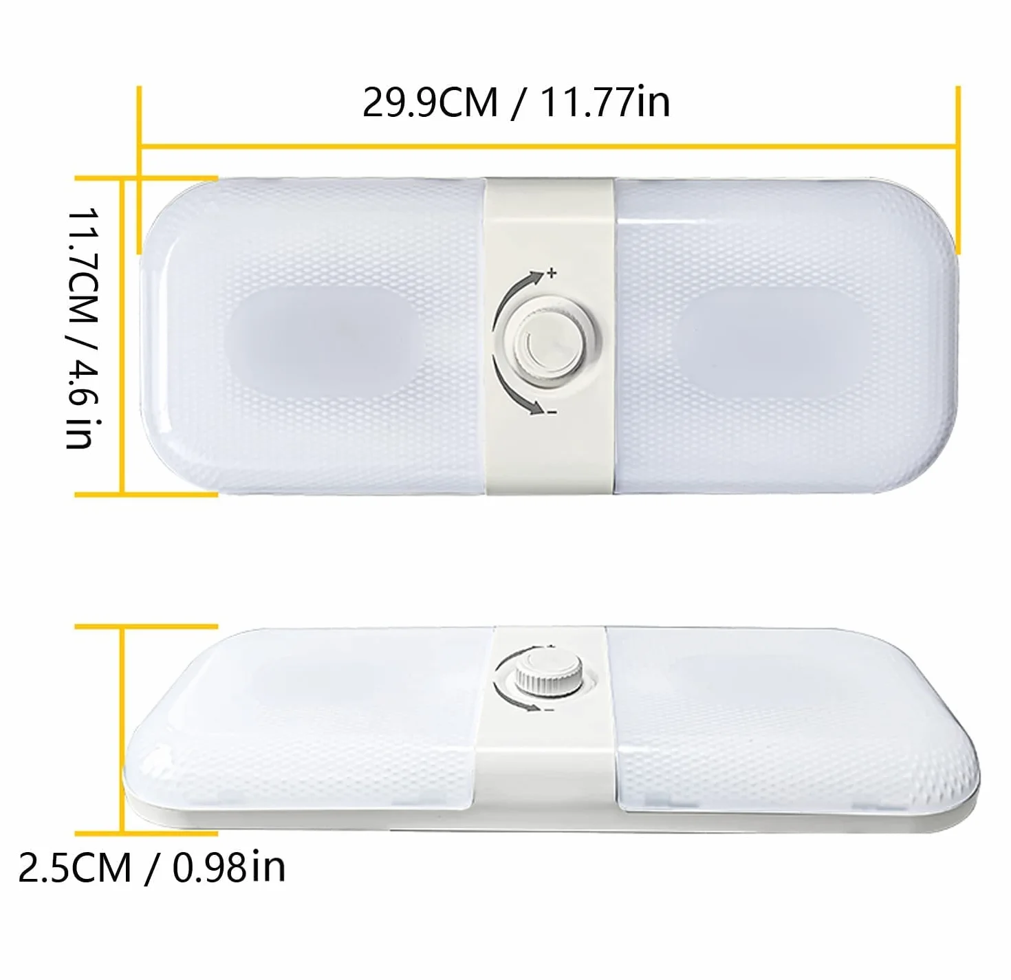 Lampy LED 12 V, do przyczepy kempingowej, możliwość ściemniania, oświetlenie dachu, z przełącznikiem, białe, żółte i ciepłe światło, oświetlenie wnętrza samochodu, DC 12-24 V, do samochodów