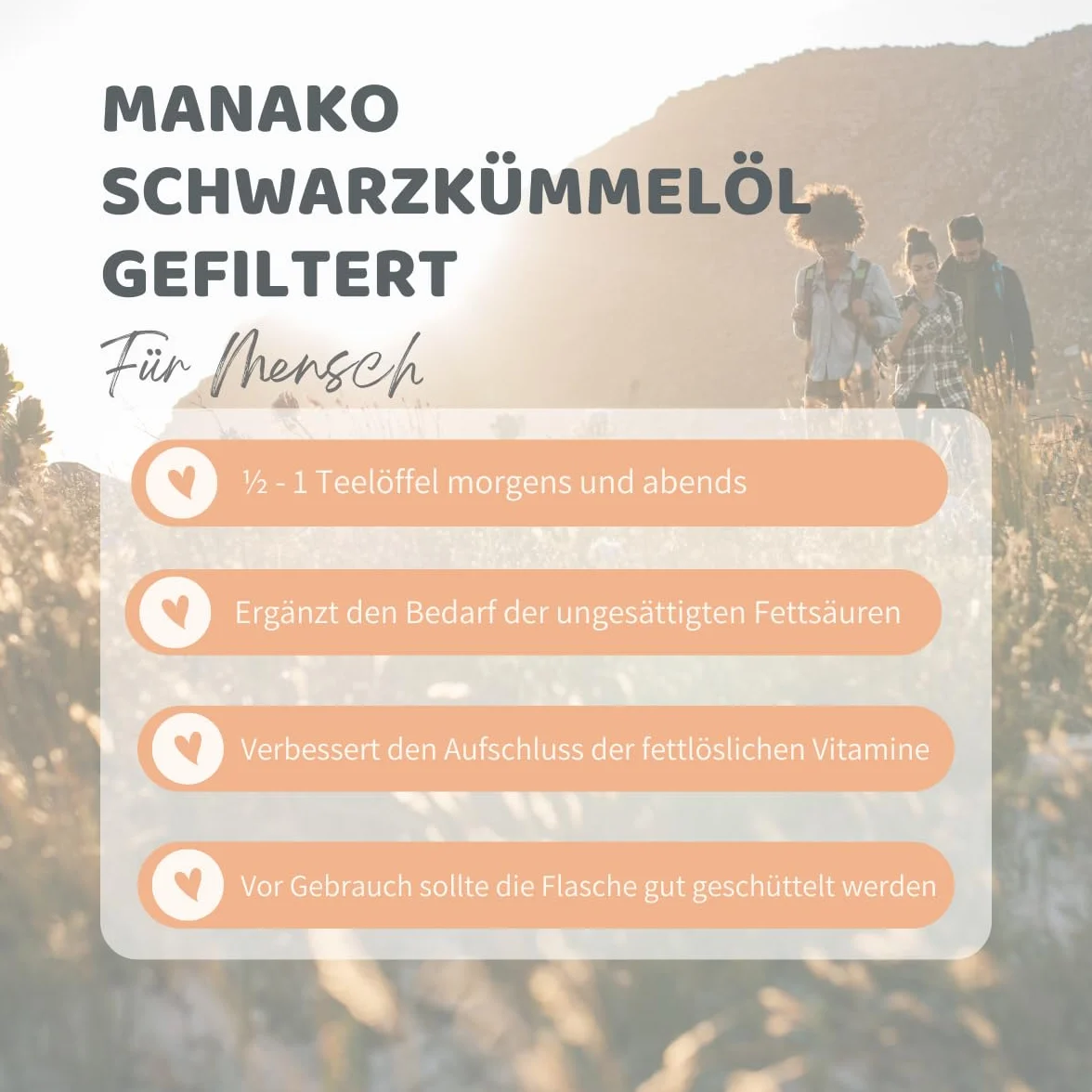 Manako Olej z czarnuszki filtrowany, świeżo tłoczony na zimno, czysty, szklana butelka 1000 ml