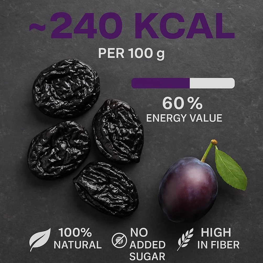 GiDeli Suszone śliwki 1 kg bez kamienia niesłodzone z Chile