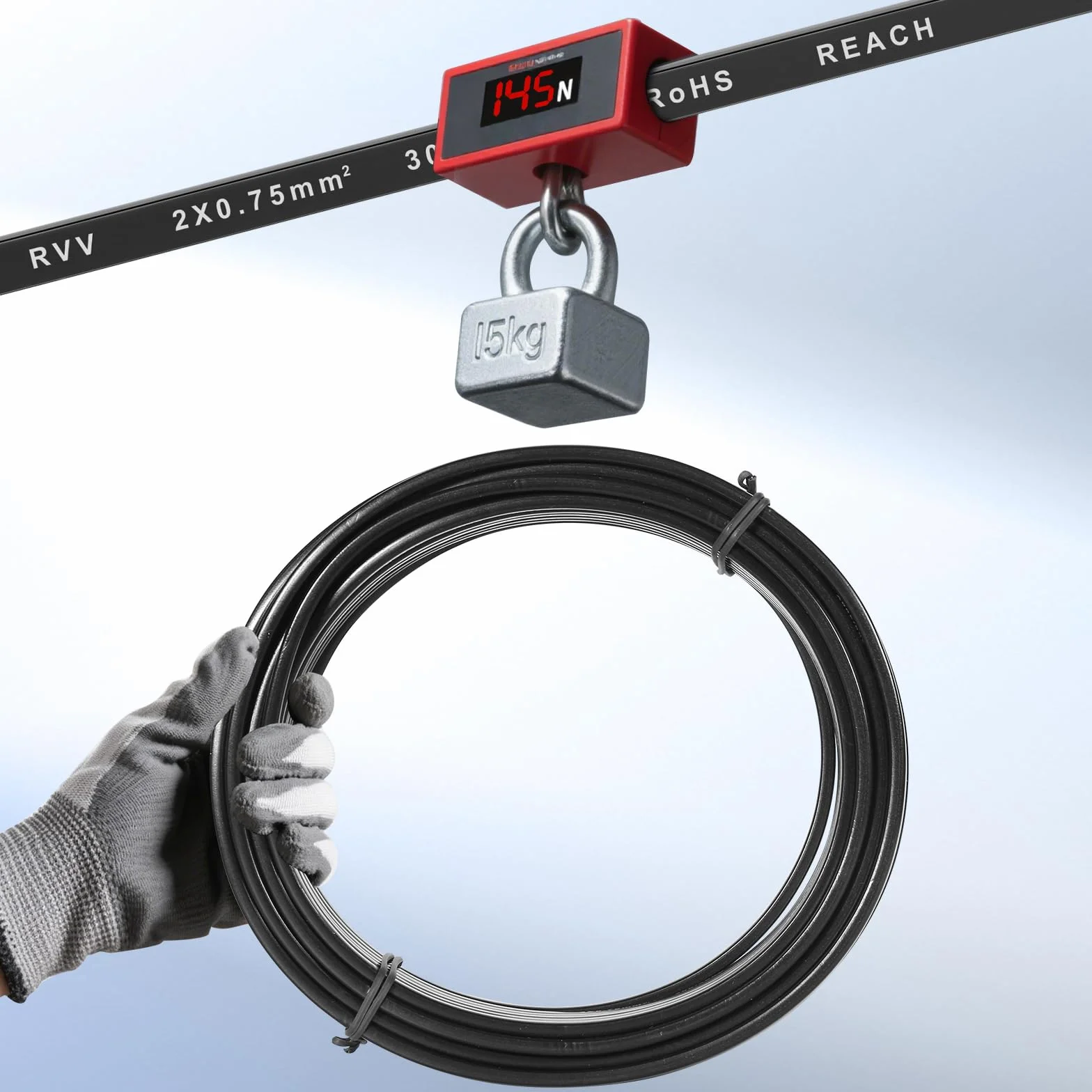 Przewód samochodowy 2-żyłowy 2×0,75 mm² 10M płaski kabel do oświetlenia przyczep