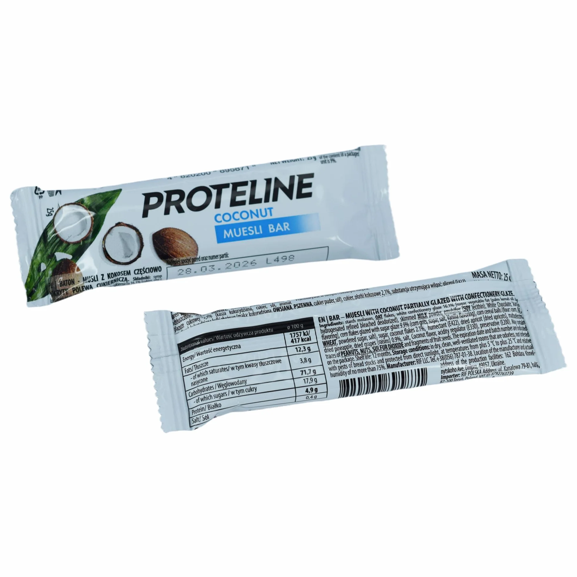 Proteline baton musli z kokosem 35 x 25g