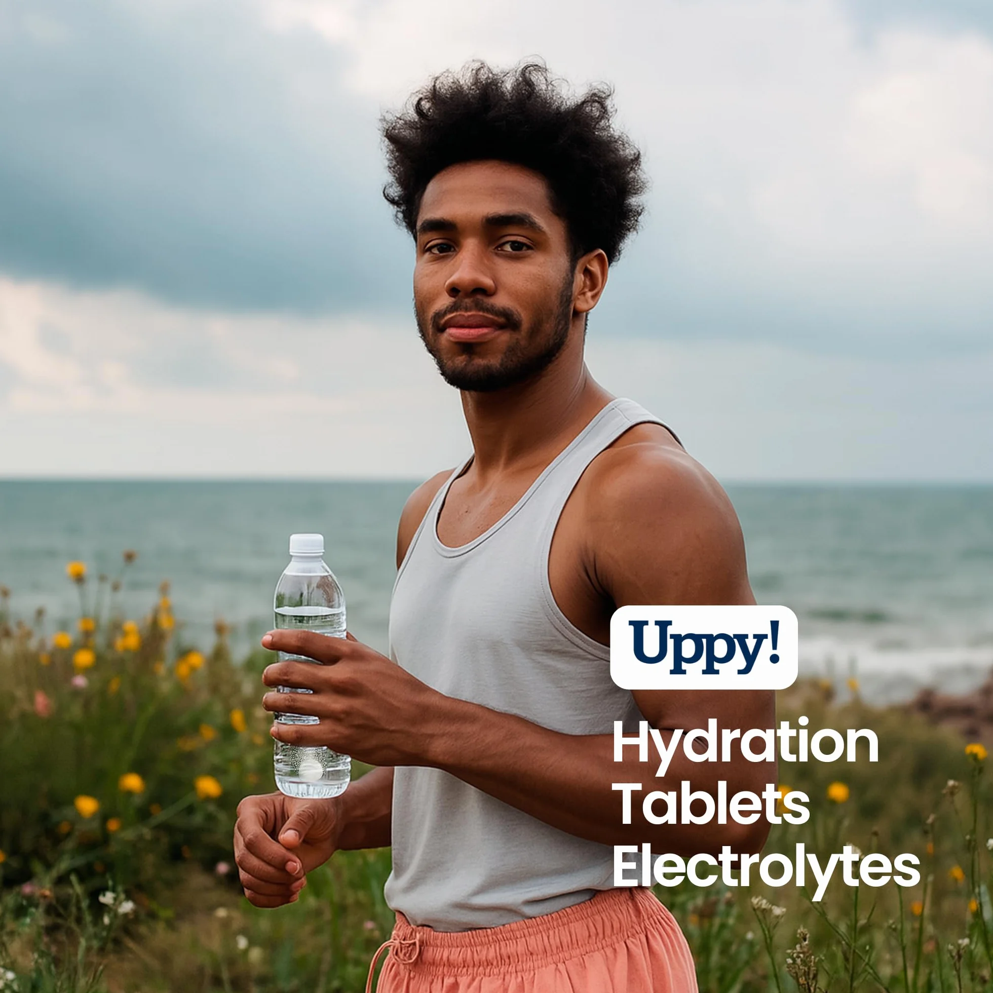 Uppy! Tabletki musujące z elektrolitami do nawadniania, cytryna-limonka z imbirem, 10 tabletek, rozpuszcza się w wodzie, na podróż i sport