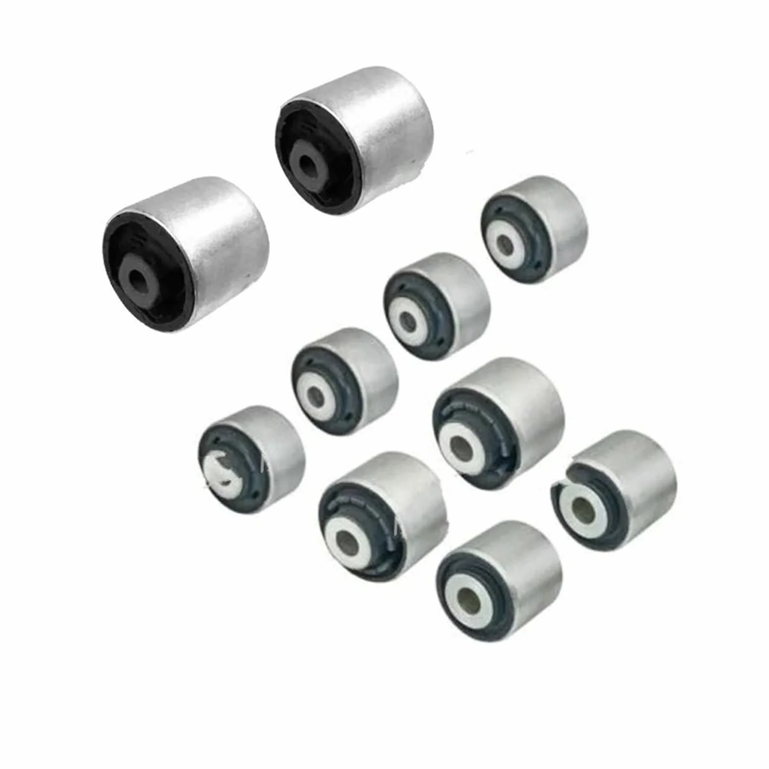 Wahacz samochodowy Wahacz sterujący Zestaw tulei wahacza przedniego górnego dolnego zawieszenia 4H0407515B 4H0407182B 4H0407183C pasuje do Audi A4 B8(10PCS Full SET)