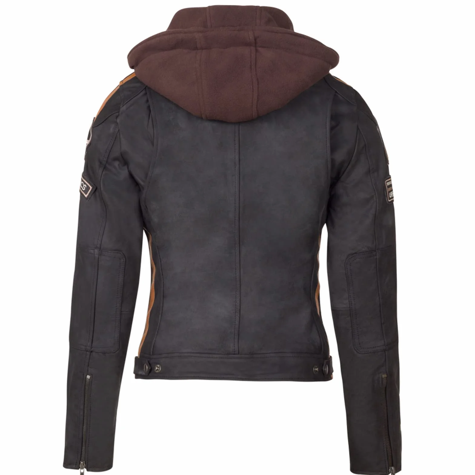 Urban Leather Damska kurtka motocyklowa Ur-170 z ochraniaczami, brązowa, L