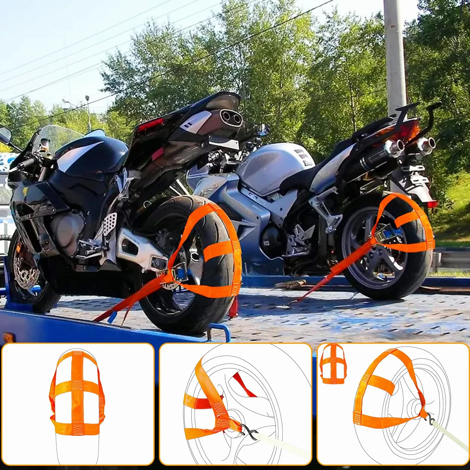 Pasy mocujące do motocykla uniwersalny pas napinający Tie