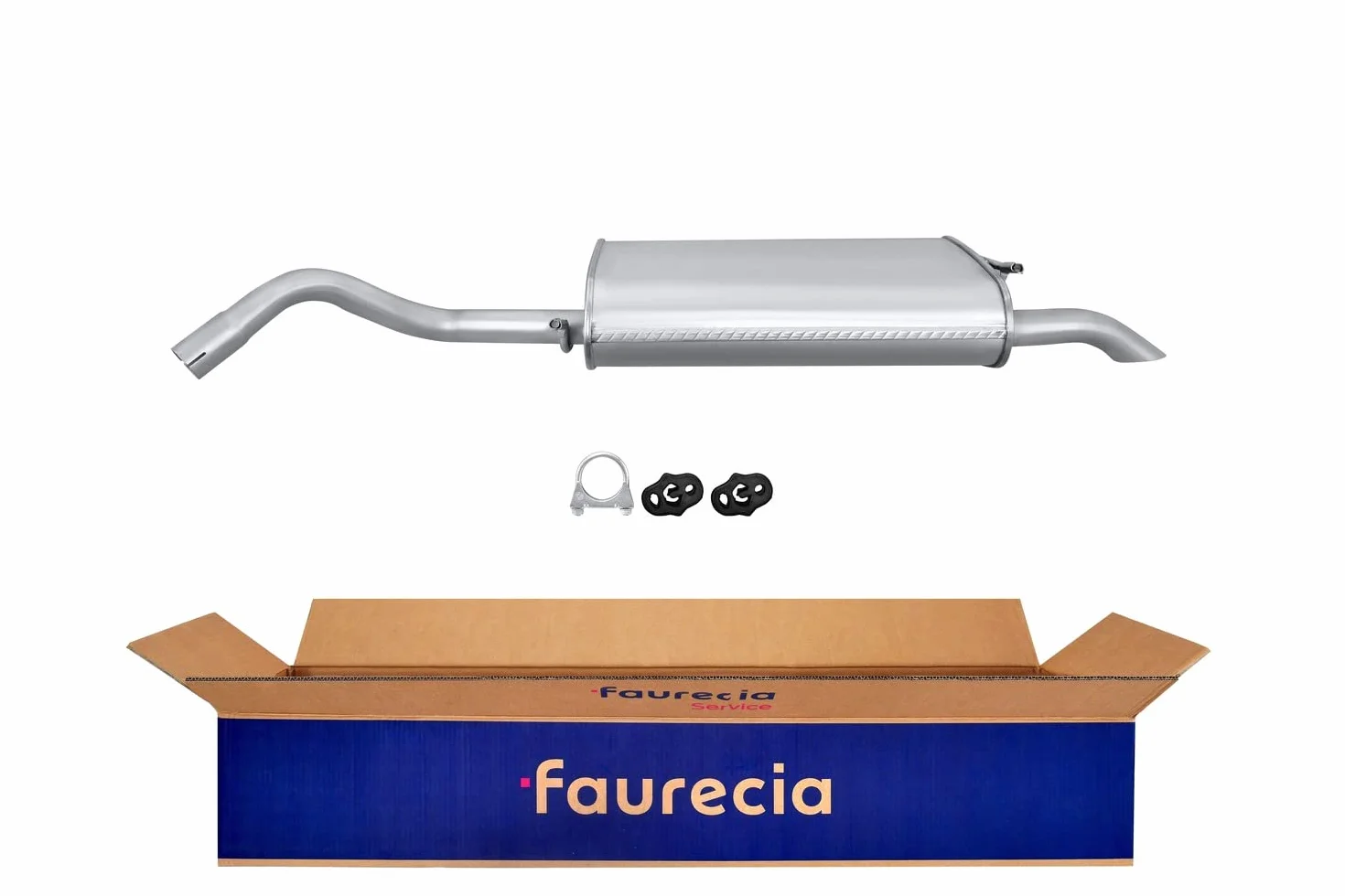 HELLA 8LD 366 029-991 Tłumik końcowy - Easy2Fit® Kit - z tyłu - jednoczęściowy - Komplet z elementami do montażu