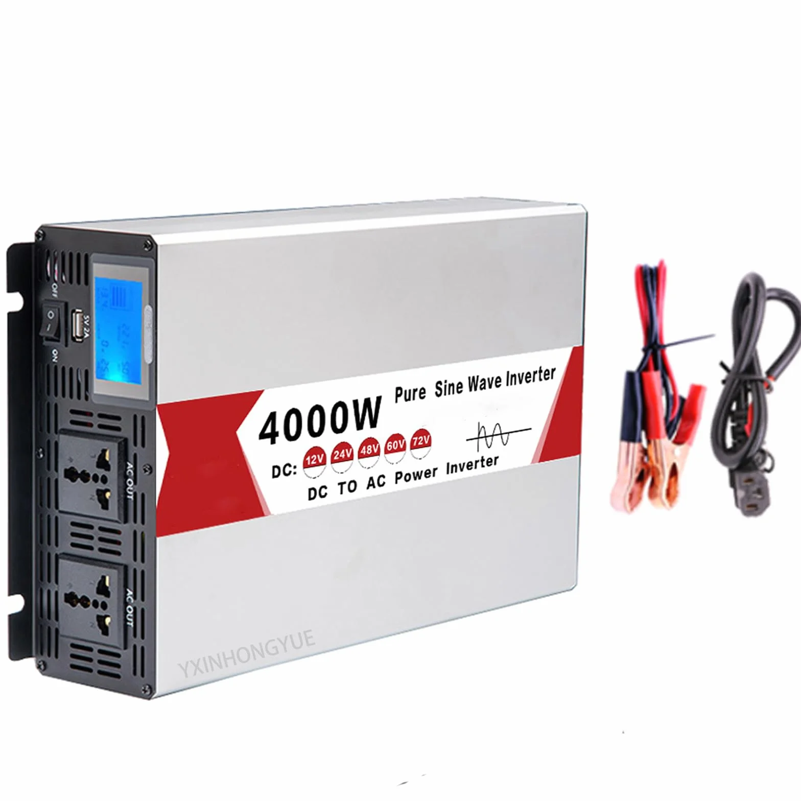 2000W DC 12V 24V 48V 60V do AC 110V 220V Off-Grid Inwerter energii słonecznej z wieloma funkcjami zabezpieczającymi przed nagłą awarią zasilania, podróżą