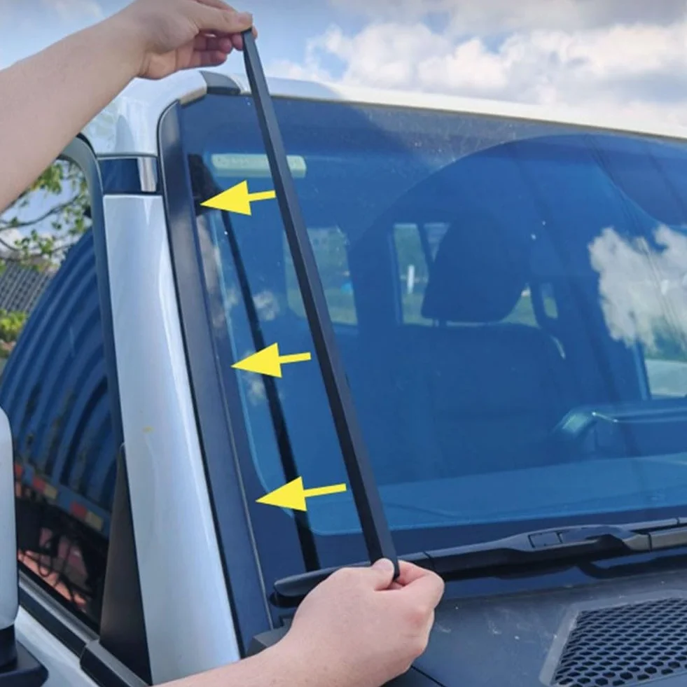 Gumowa listwa uszczelniająca do Land Cruiser Prado LC250 2024-2025, odporna na warunki atmosferyczne, redukcja hałasu, czarny zestaw 2-częściowy