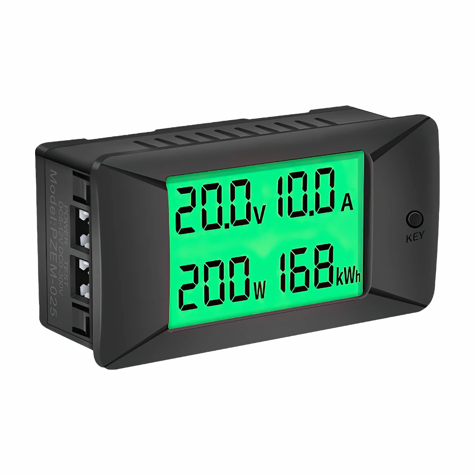 DEWIN Cyfrowy amperomierz, woltomierz, PZEM-025, cyfrowy amperomierz DC, woltomierz, tester baterii, moc 300 A, 300 V
