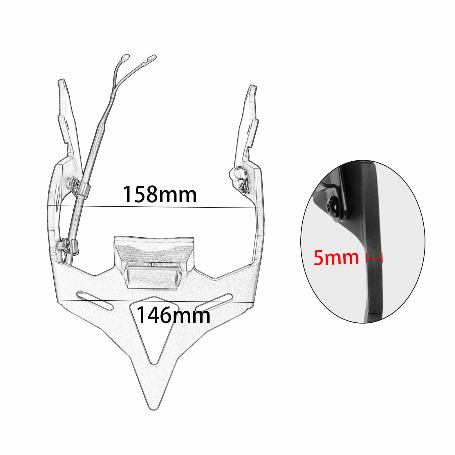 Uchwyt tablicy rejestracyjnej motocykla Tail Tidy Honda CBR650R CB650R 2021-2025