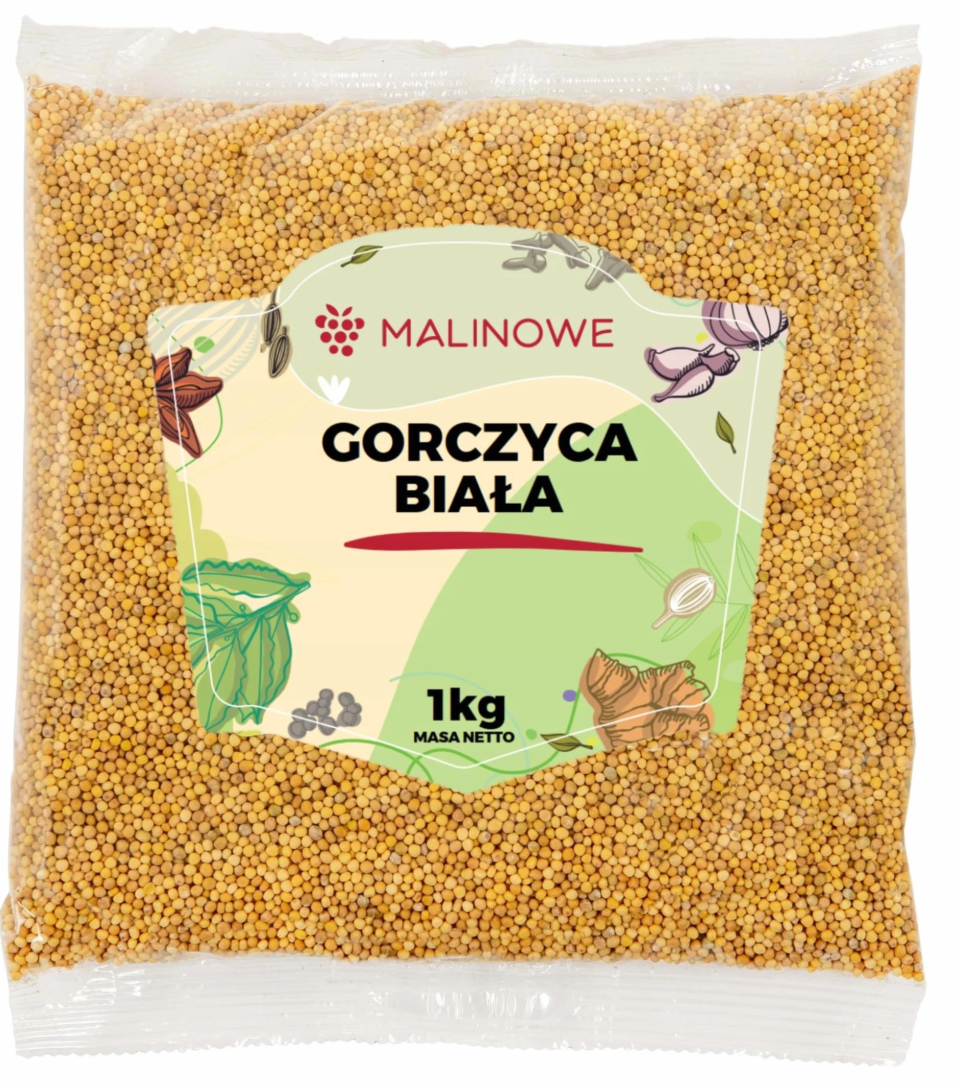 Gorczyca Biała Ziarno 1kg Premium Naturalna