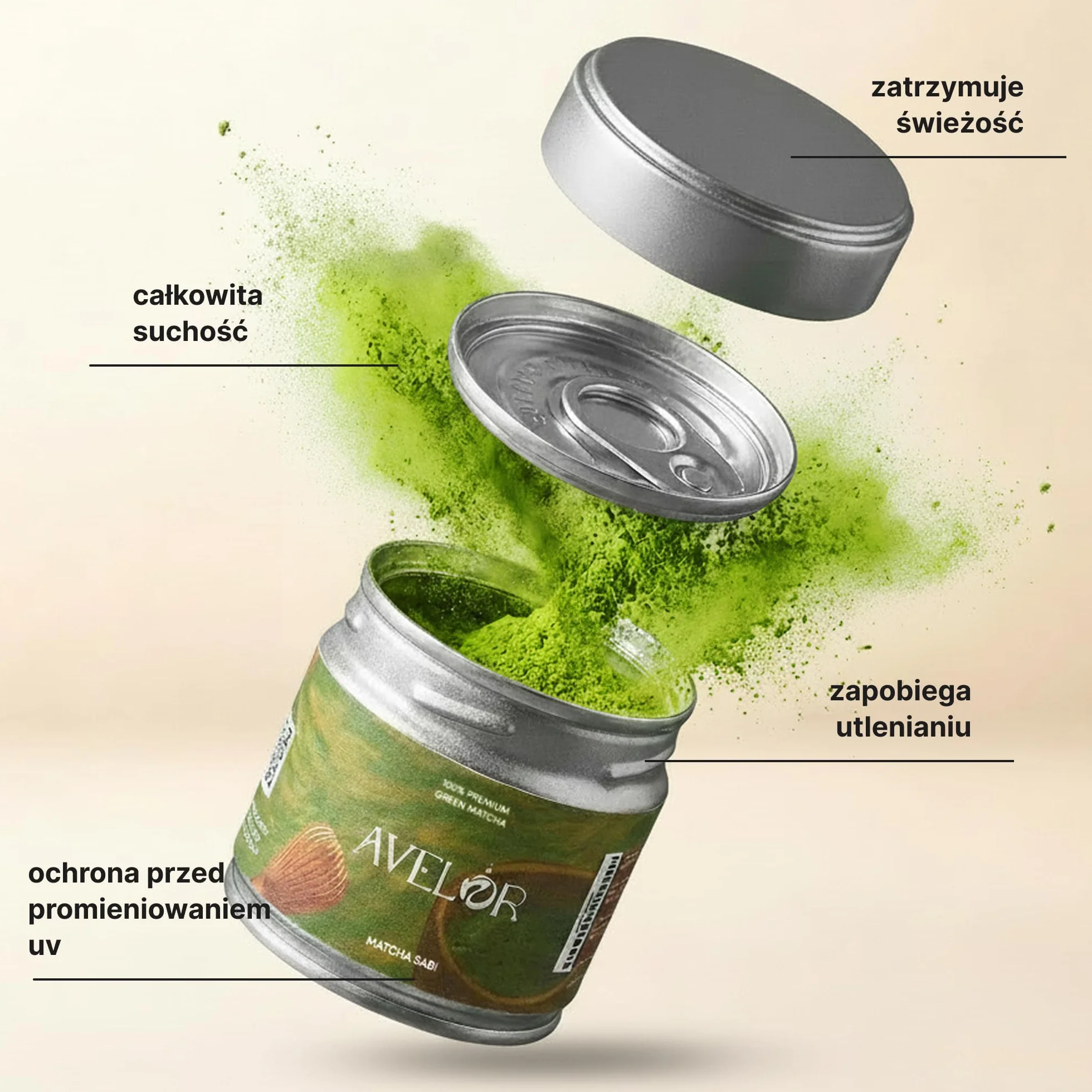 Avelor Sabi Matcha Herbata w Proszku (30 g) – Ceremonial Grade – Najwyższej Jakości Herbata Cieniowana