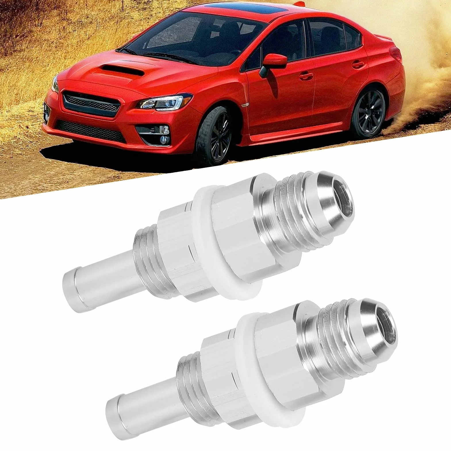 Adapter króćca do węża, 2 szt. AN6-5/16 króciec do węża, aluminiowa złączka zbiornika pompy paliwa do gumowych plastikowych nylonowych przewodów paliwowych