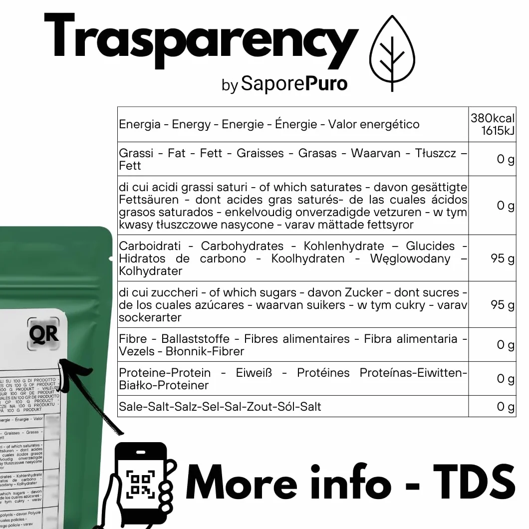SaporePuro SYROP GLUKOZOWY w proszku 250 g – idealny do lodów, sorbetów i deserów