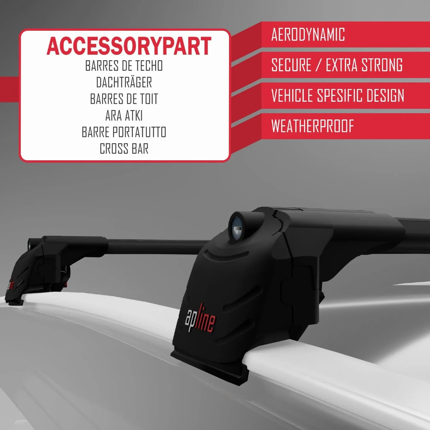 Aluminiowe poprzeczki dachowe do Jeep Compass MP552 2017-2025 2 szt.