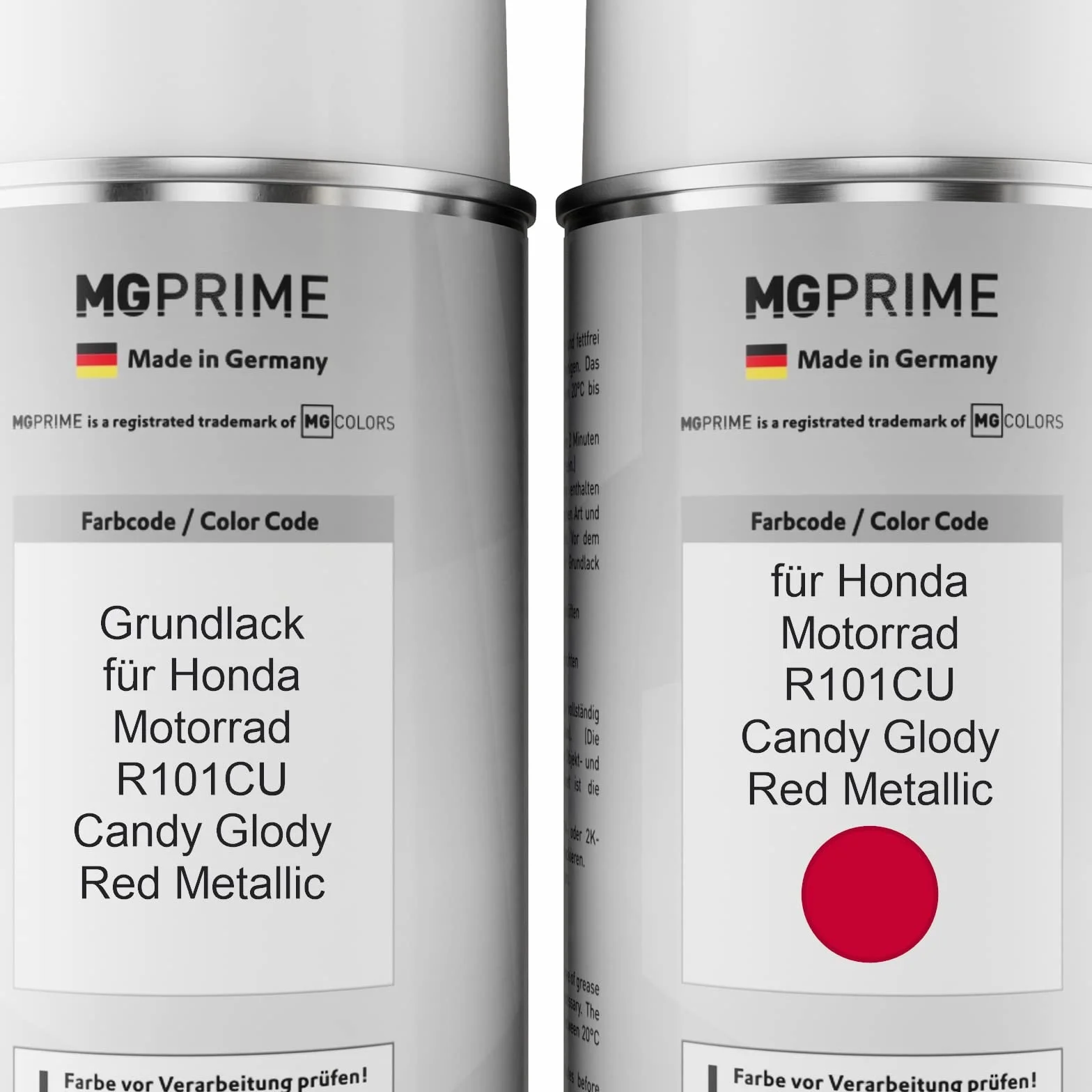 MG PRIME Lakier do motocykli Spray Can Set dla Honda Motorrad R101CU Candy Glody Red Metallic Base Coat Clear Lacquer Spray Can 400ml