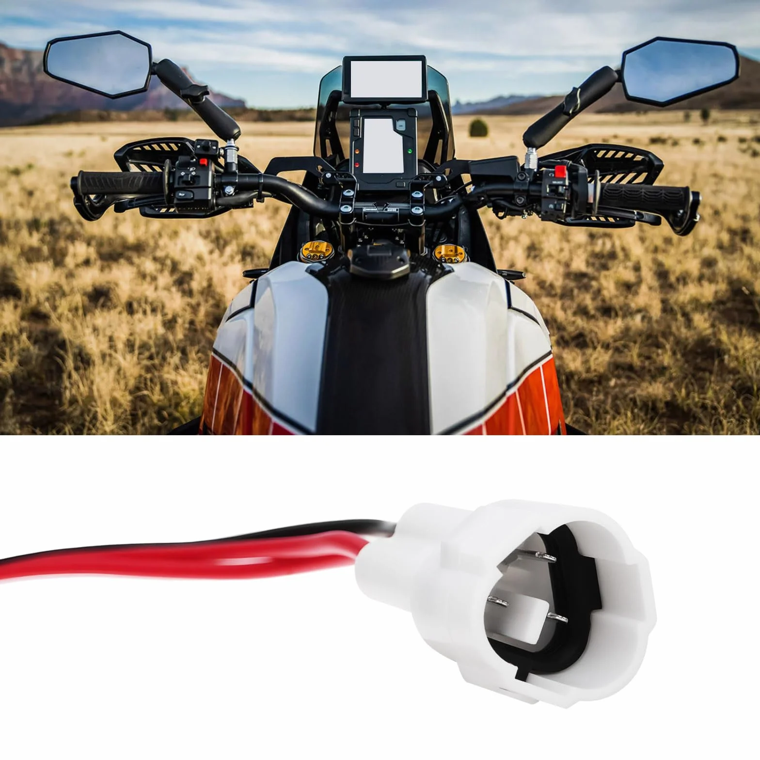 EMSea Pomocnicze złącze gniazdka elektrycznego kompatybilne z Yamaha Tenere 700 T7