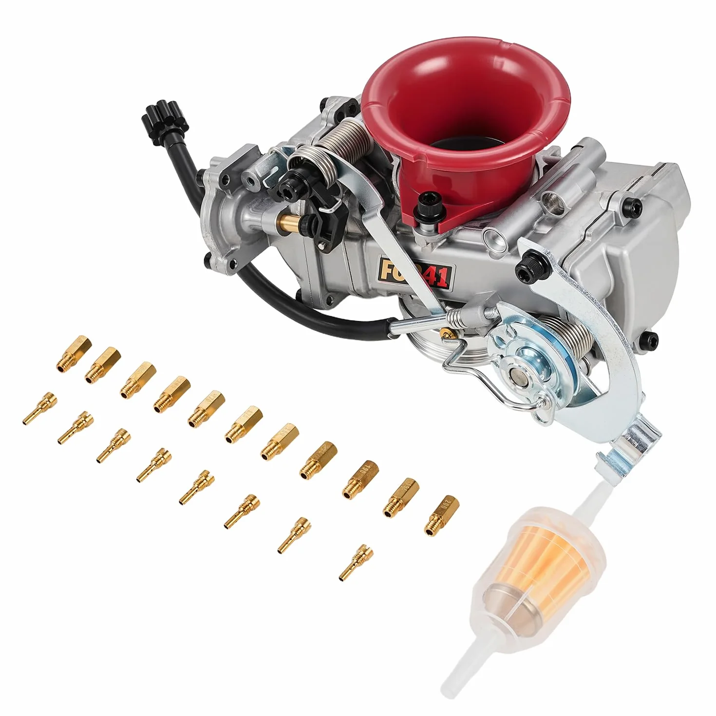 FCR motocyklowy gaźnik 41 mm, FCR do Honda Yamaha Suzuki Ka-wa-sa-ki K.T.M, pojazdów z silnikiem o pojemności 300cc, 650cc, quad, skuter crossowy