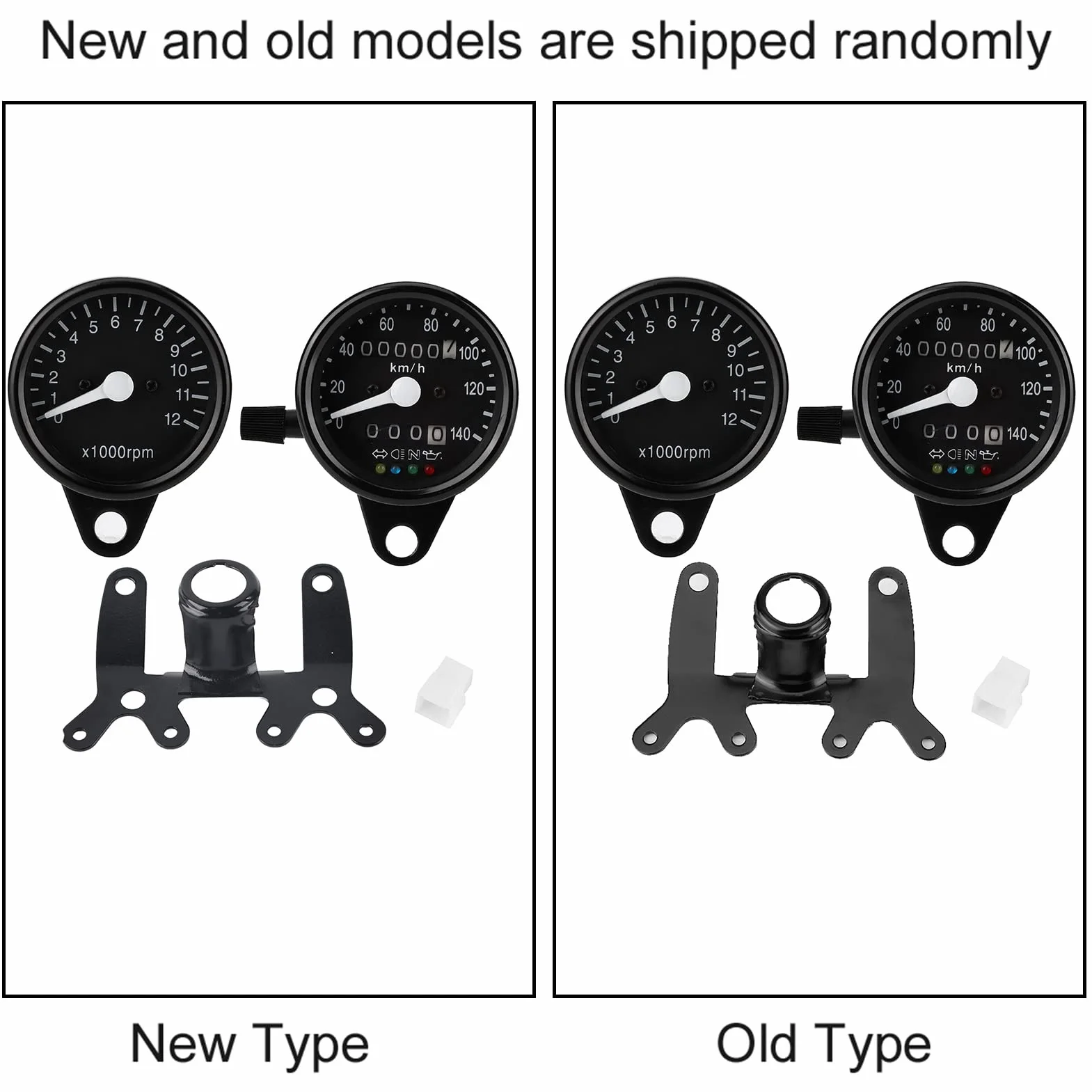 Fydun Obrotomierz Motocyklowy Przebieg Mechaniczny Podwójny Instrument Elektronika Tacho Gauge Wymiana dla CG125 GN125