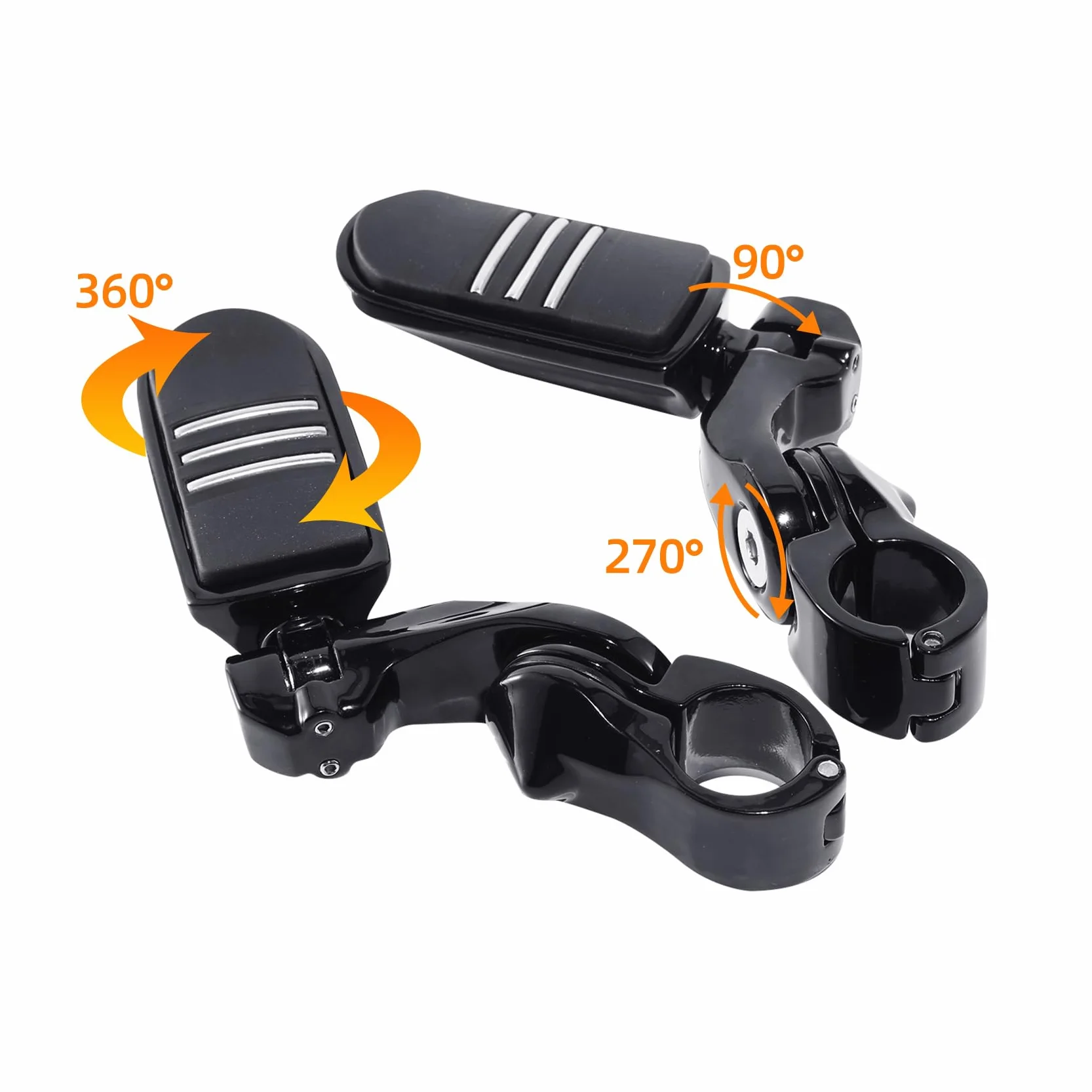 TCMT Podnóżki autostrady 32 mm kompatybilne z Electra Road King Street Glide Touring czarne