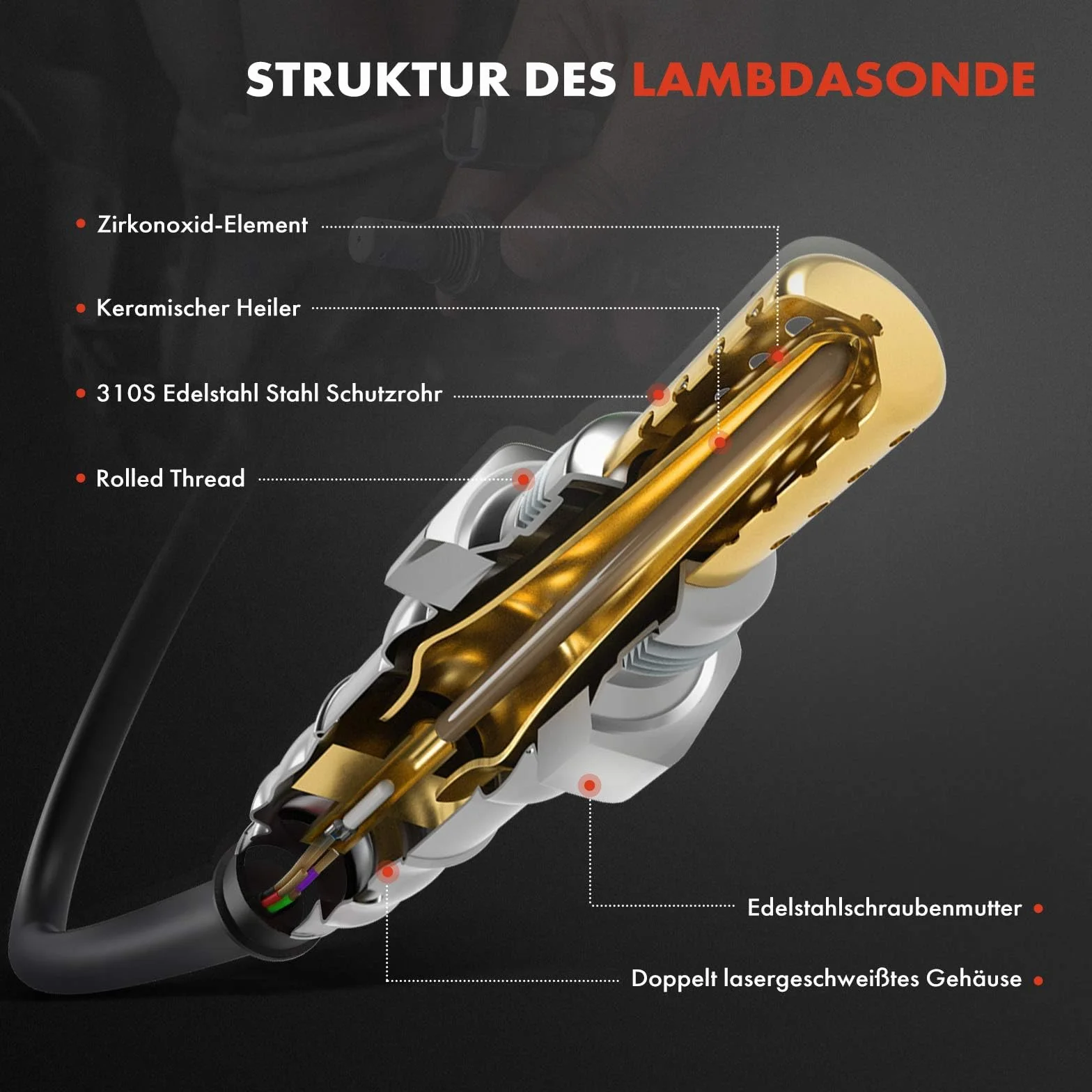 Sonda lambda sonda sterująca przed katem do Signum Vectra C + Caravan + CC 2.2 Direct 2003-2008 250-25010