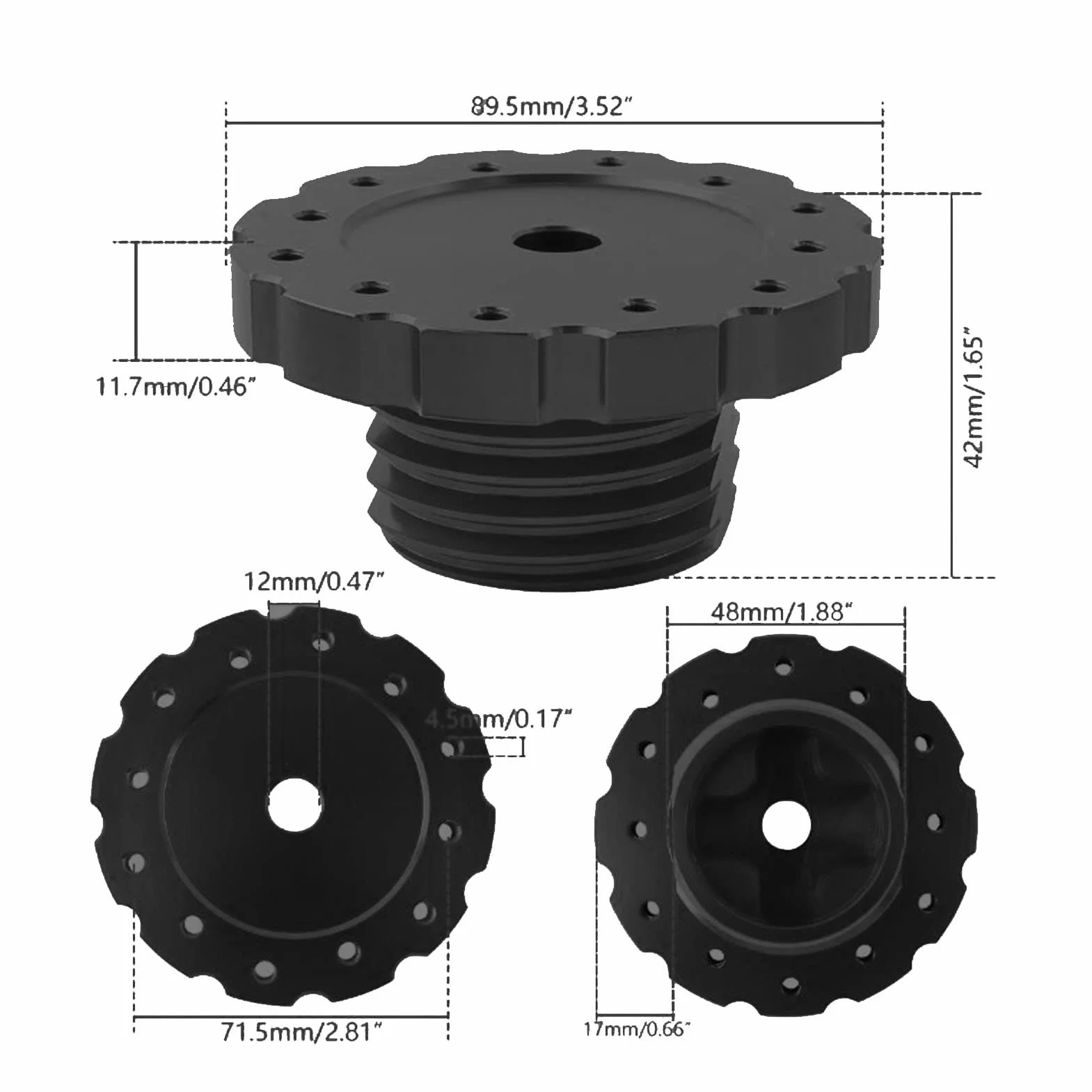 Płyta Adaptera Kierownicy, Aluminiowa Kierownica do Gier Wyścigowych, Profesjonalny Adapter do Thrustmaster T300 T500 TS PC TS XW (Czarny)