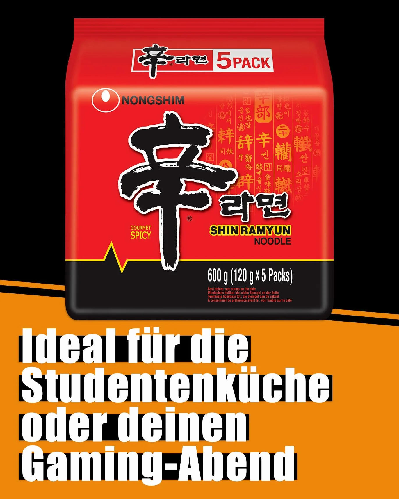 NONGSHIM - makaron instant Shin Ramyun - wielopak (5 x 120 g)