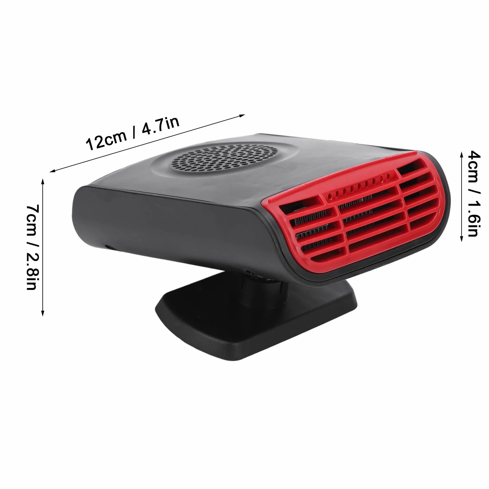 Przenośny Grzejnik Samochodowy, Odmgławiacz i Odmrażacz Przedniej Szyby 12 V 150 W, Wentylator Szybkiego Ogrzewania i Chłodzenia 2 W 1, Podłączenie do Zapalniczki Samochodowej do