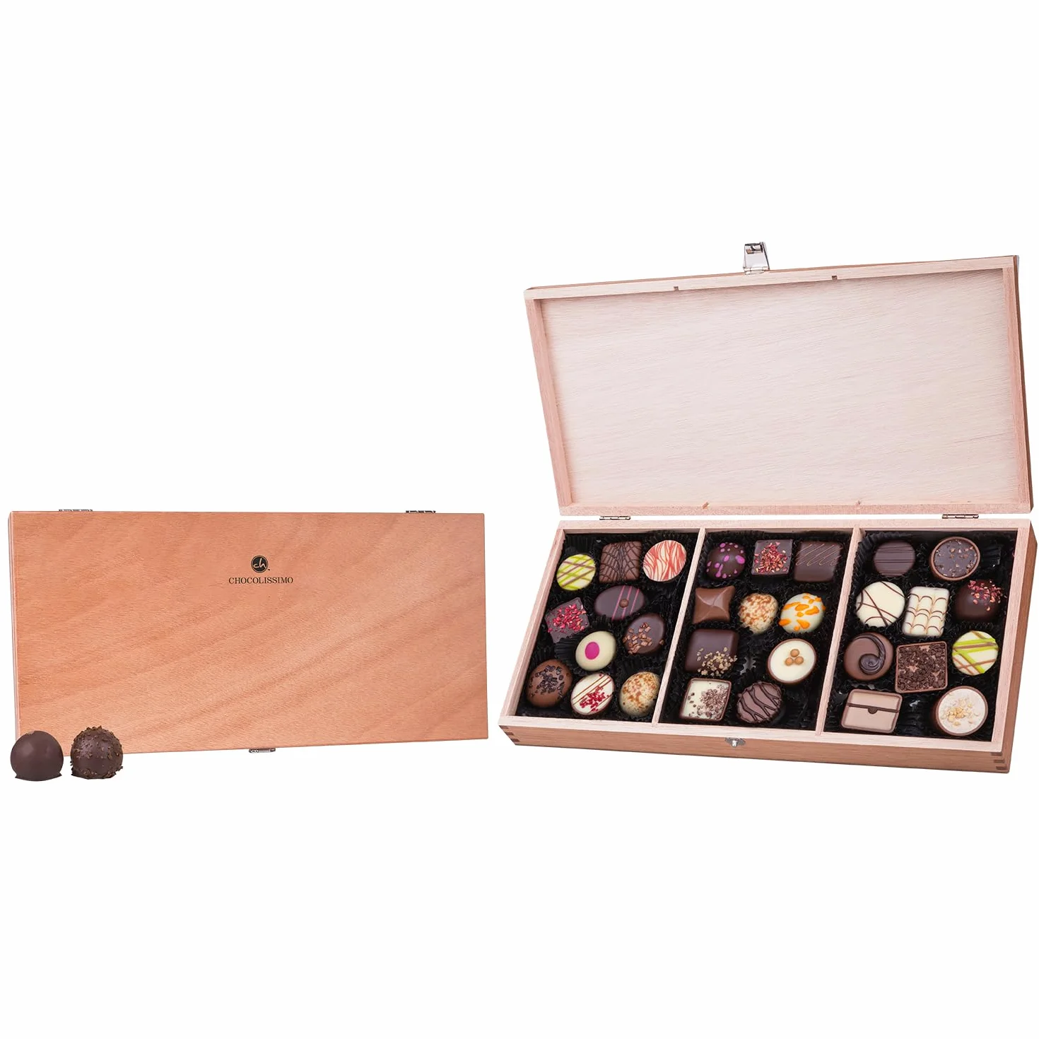 Zestaw pralinek ChocoPrestige 30 x - | czekolada | przyjęcie | prezent | dzieci | dla mężczyzn | dla kobiet | do domu | ozdoba | dekoracja | słodycze | pyszne | wykwintne | Wigilia | Wielkanoc | urodziny| imieniny | pralinki | pudełko | czekoladki