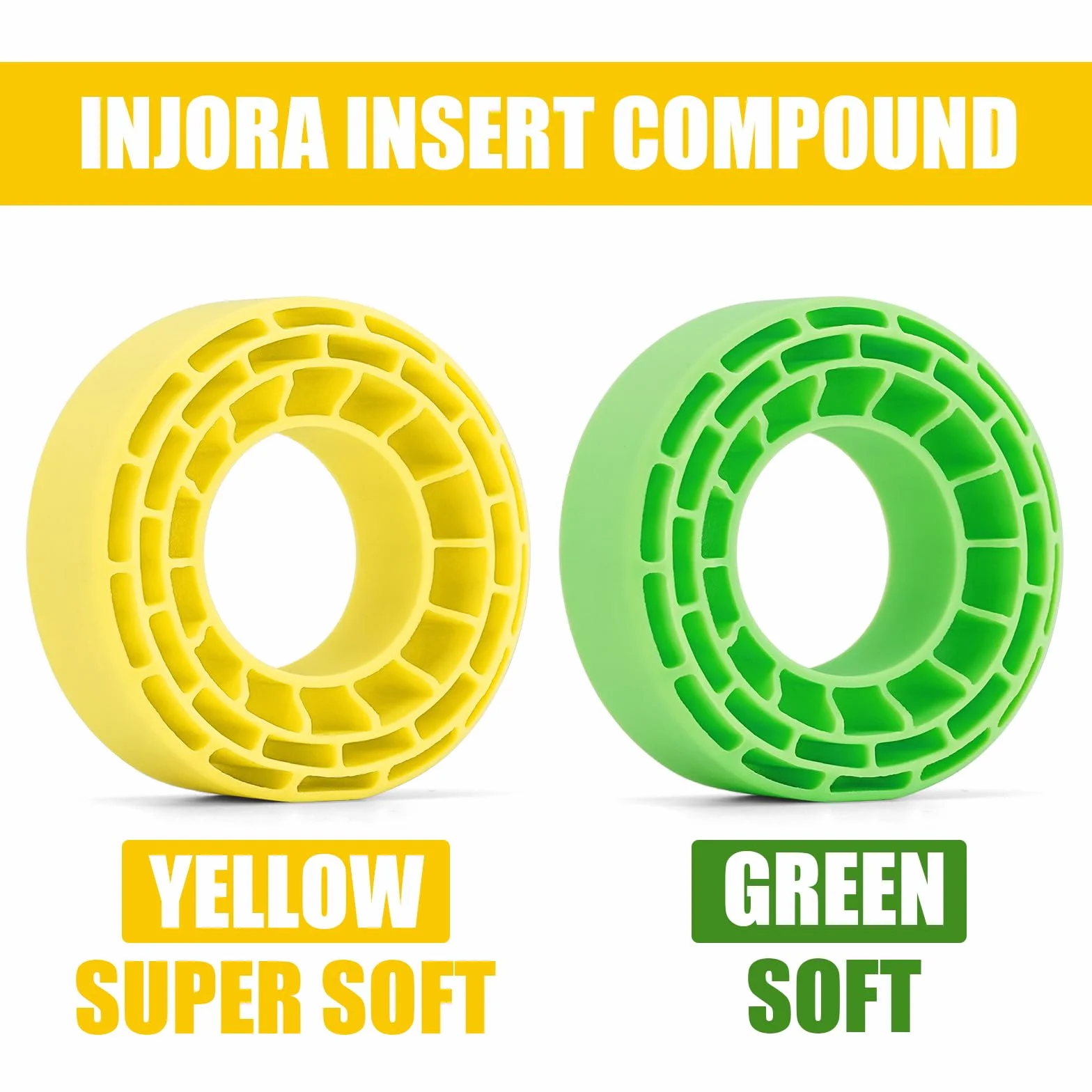 INJORA 4 szt. wkładki z gumy silikonowej do opon 56-58 mm x 24 mm 2,5 cm (małe)