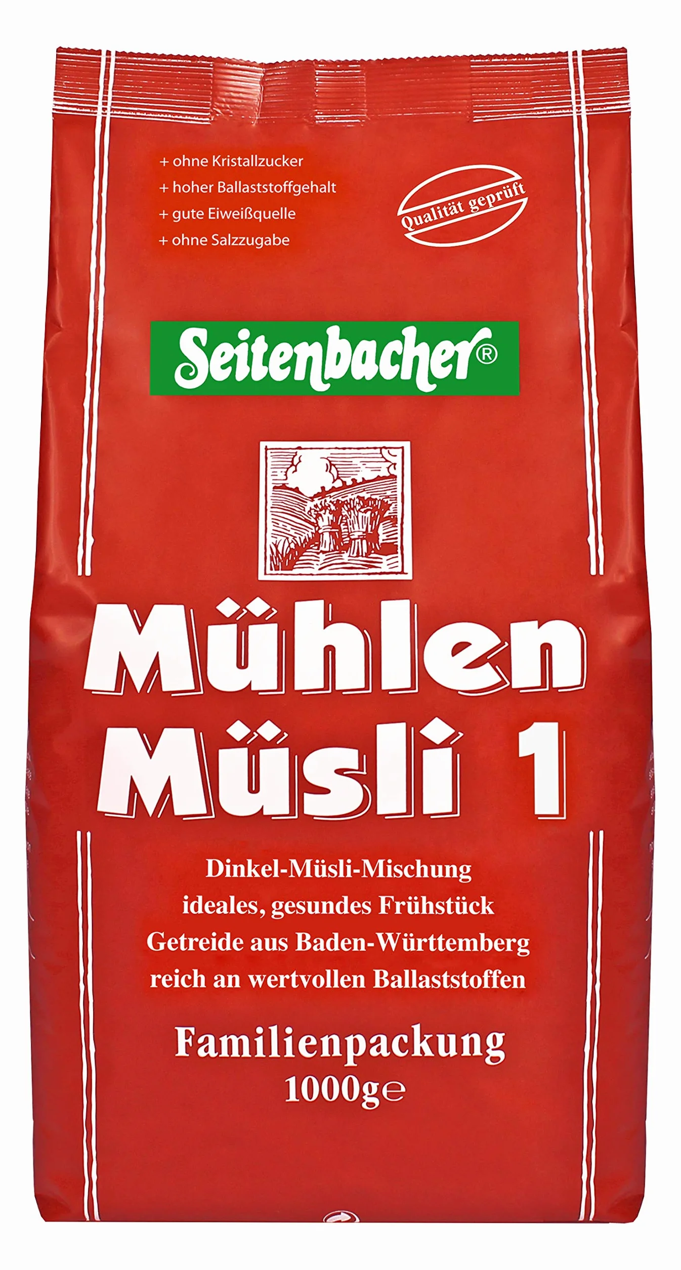 Seitenbacher Młynki do mielenia 1 (mieszanka orkiszu), 4 sztuki (opakowanie 4 x 1000 g)
