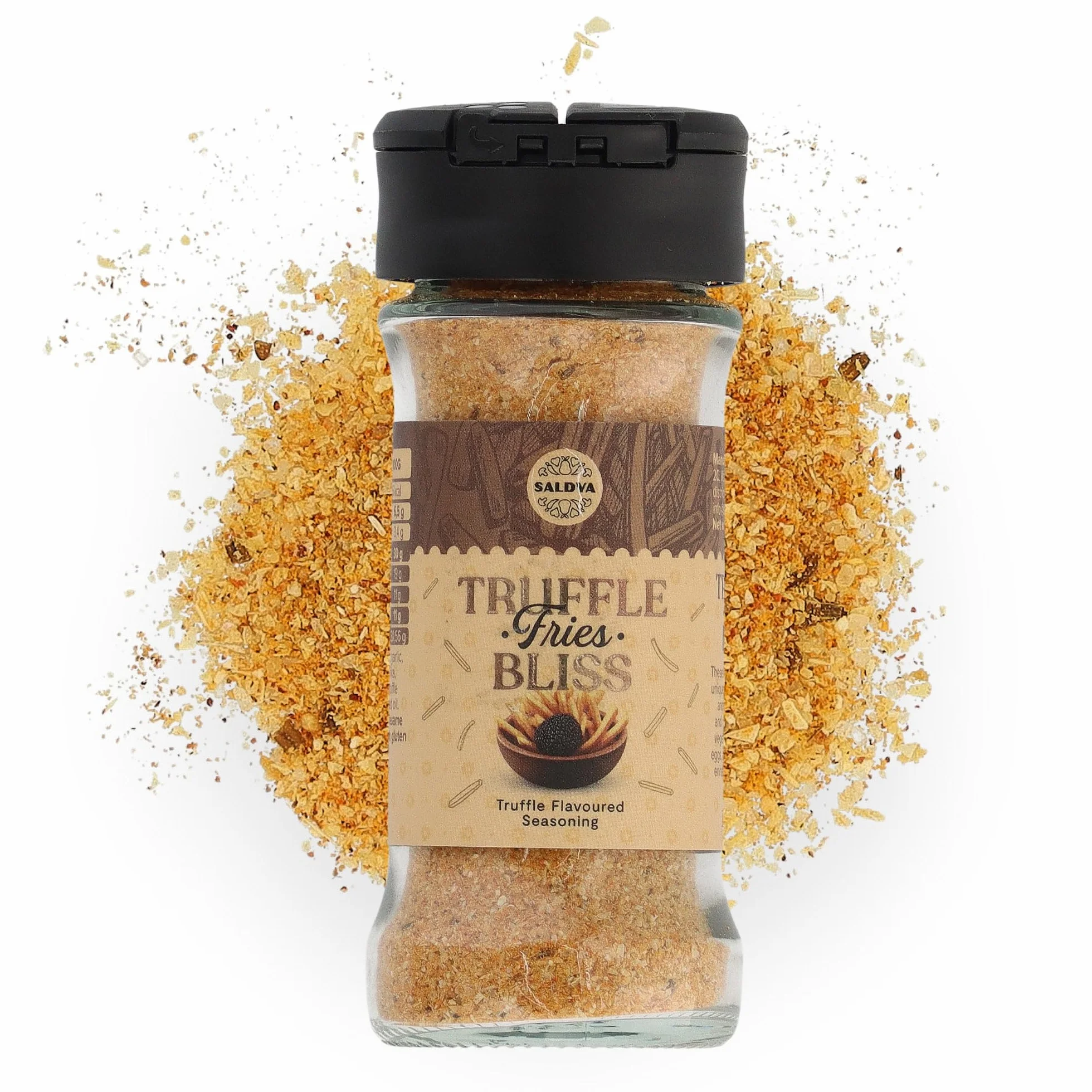 Truffle Fries Bliss – Premium przyprawa o smaku trufli – Stworzona do frytek gourmet i słonych potraw – Szklany słoik (60 g)