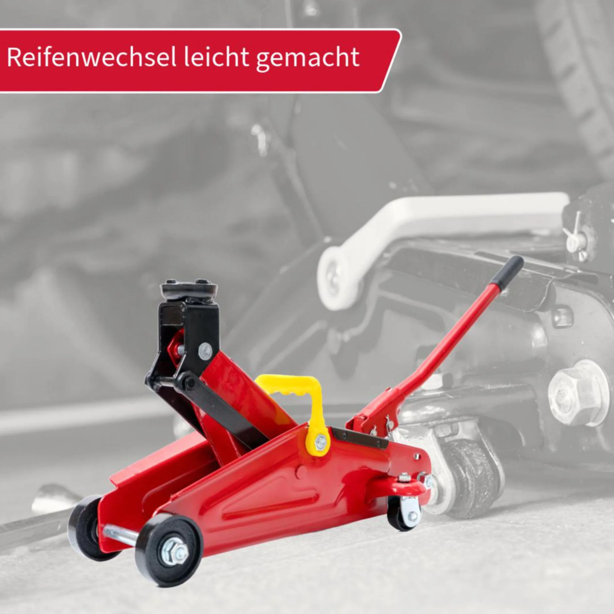 Unitec 10008 Lewarek, Czarny/Czerwony, ‎43 x 20 x 14,5 cm; 9,42 kg, Do 2 t