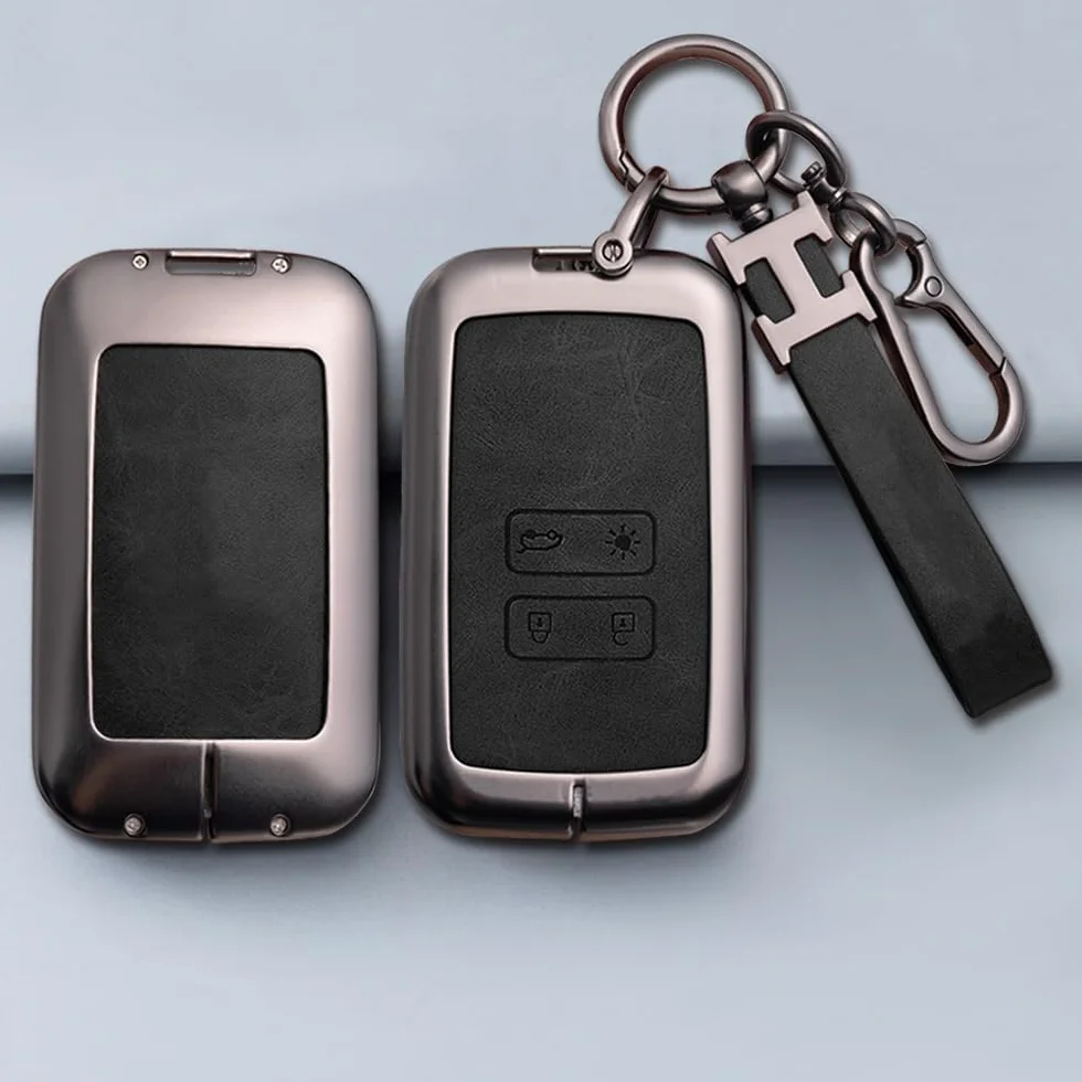 Etui na kluczyki samochodowe dla Renault Clio Megane Koleos Kadjar Kangoo Twingo Talisman Captur Espace Dacia Duster 4 przyciski złącze cynkowe Czarny