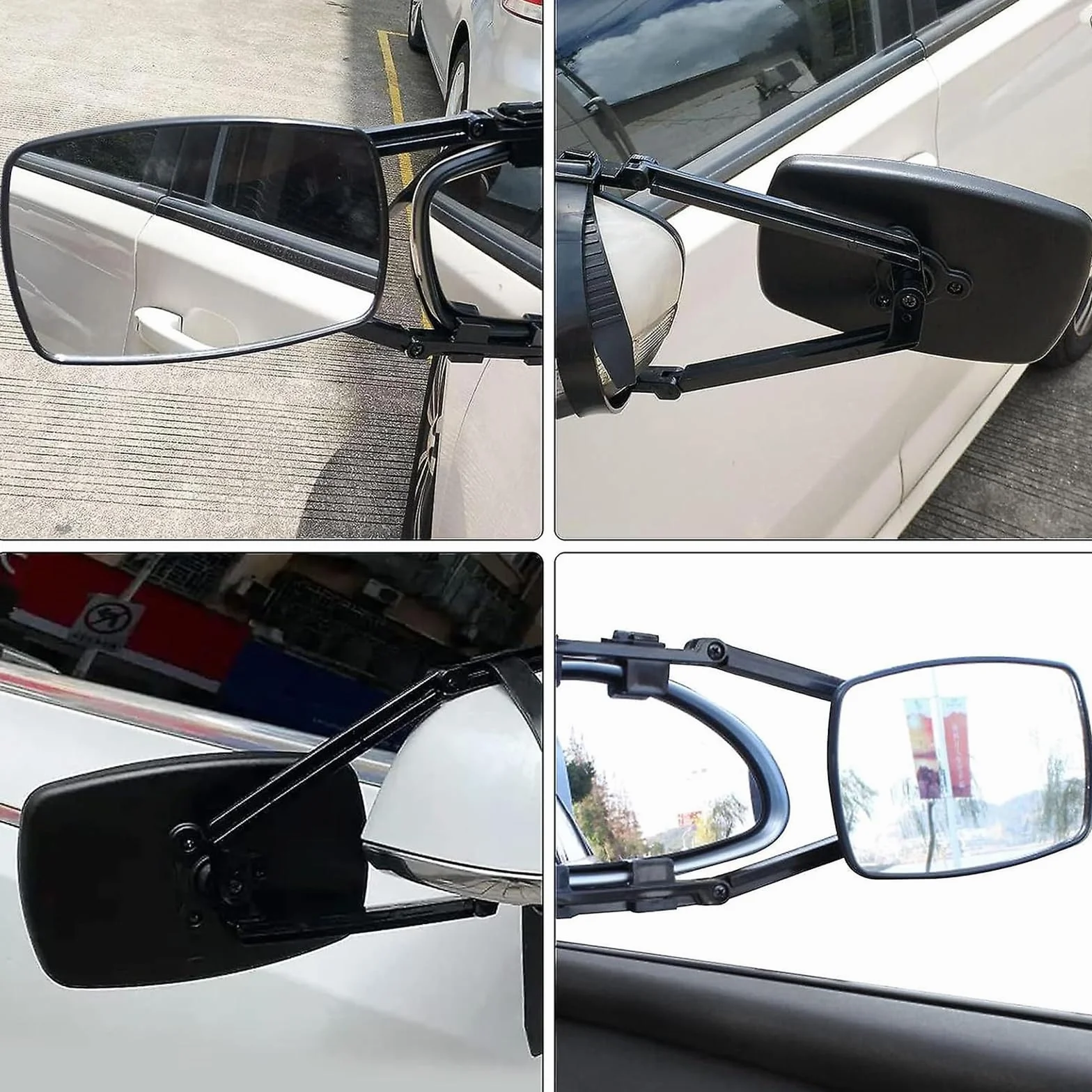 VOBOR Lusterka do przyczep samochodowych, lusterka do przyczep samochodowych, lusterka przyczepy samochodowej do przyczep kempingowych i wszystkich typów pojazdów