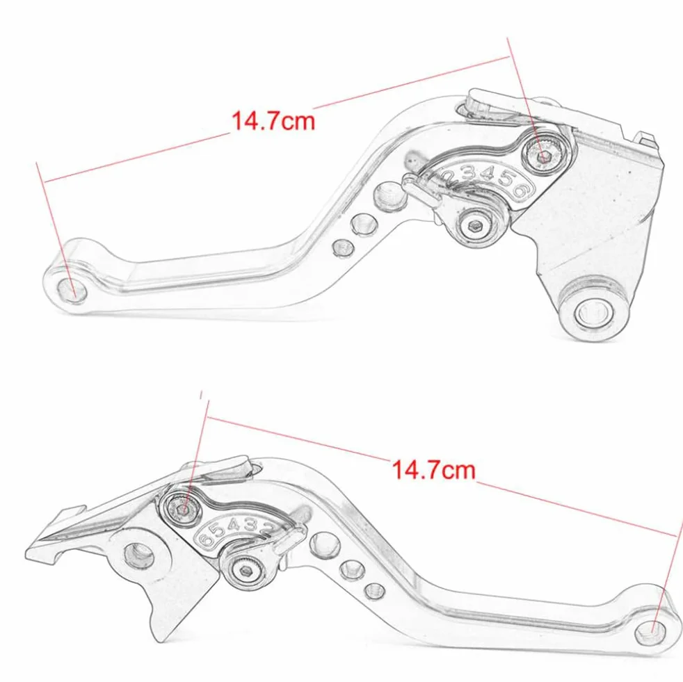 Krótka dźwignia sprzęgła hamulca kompatybilna z YAMAHA Fazer FZ-1 FZ-8 FZ-6 FZ-6R FZS600, wykonana ze stopu aluminium CNC (złota)