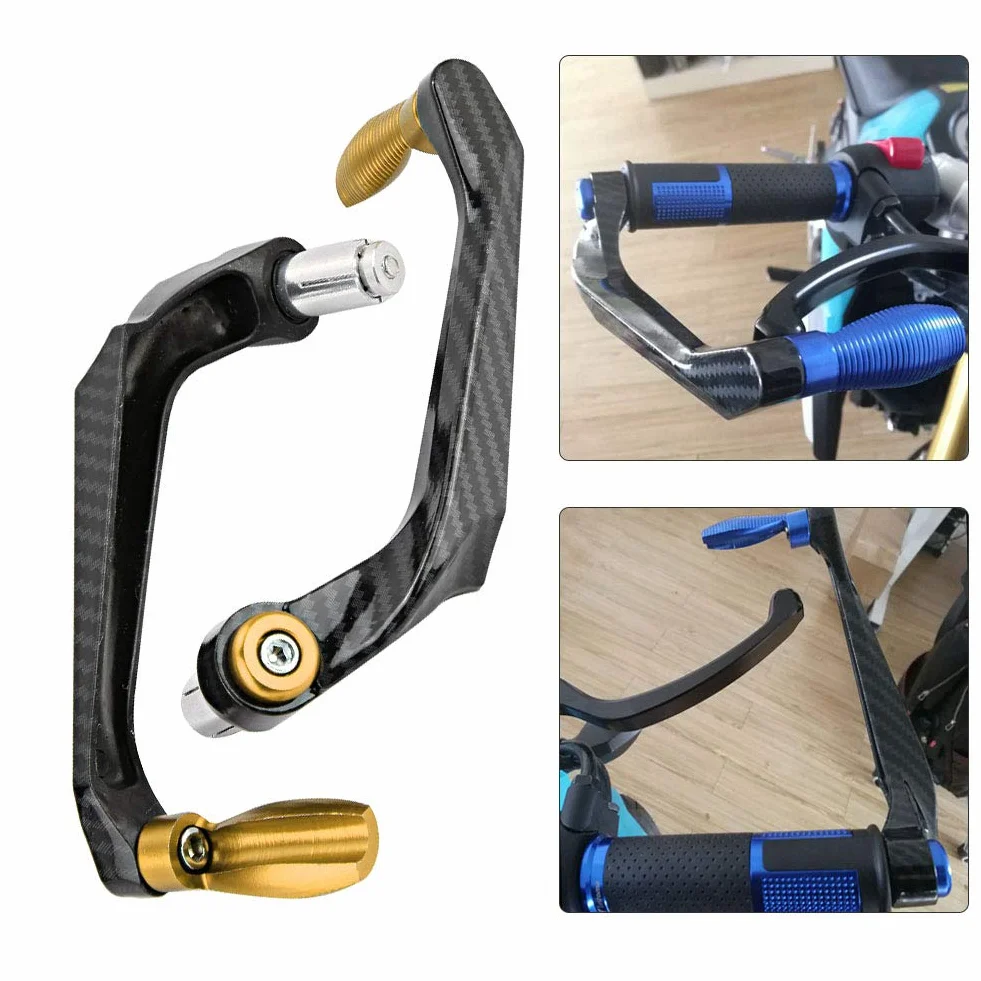 Duokon Universal 7/8in 22mm CNC Aluminiowa Kierownica Dźwignia Sprzęgła Osłona Dłoni do Motocykli, Motocykli, Skuterów, Samochodów Elektrycznych, Rowerów Górskich(Złoto)