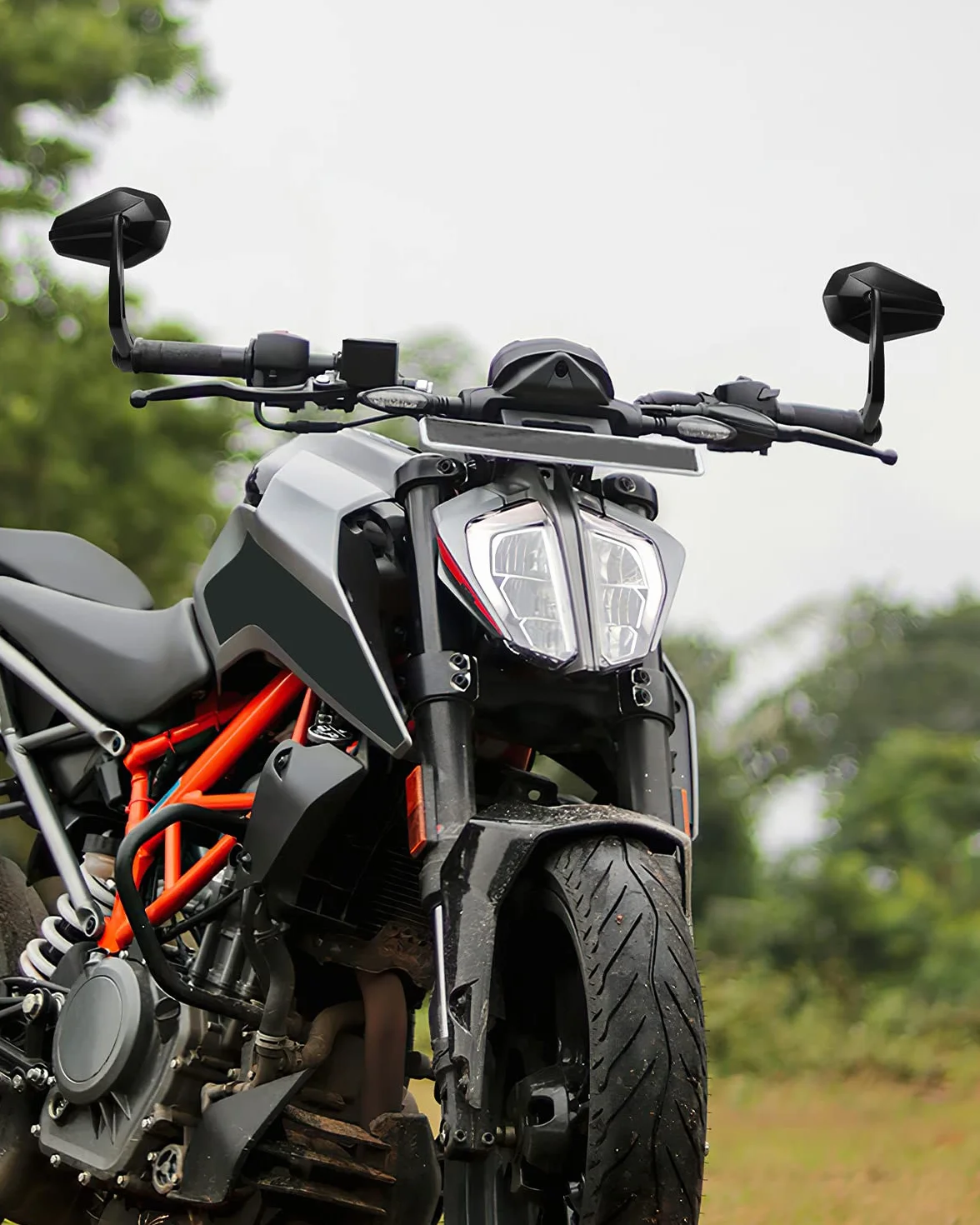 KEMIMOTO Lusterka końcówek kierownicy motocykla, 2 sztuki lusterka motocyklowe lusterka wsteczne z homologacją E, obrotowe lusterka kierownicy 360°, lusterka boczne 7/8" 22mm kompatybilne ze skuterem
