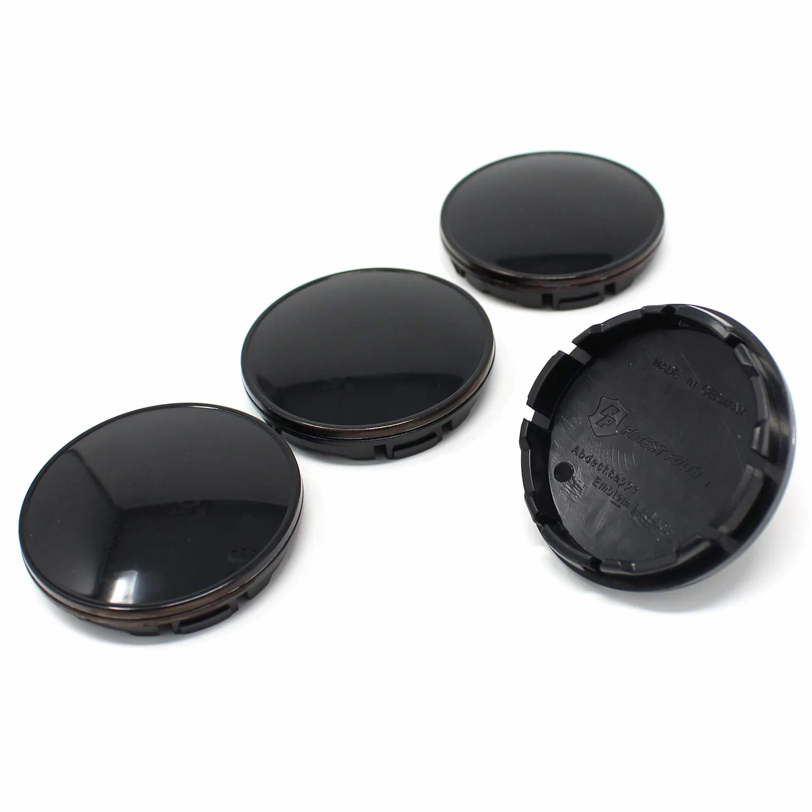 4 x dekielki na felgi o średnicy 56 mm, 60 mm, tworzywo sztuczne ABS aluminiowe zaślepki kołpaki na felgi uniwersalne akcesoria samochodowe (czarny, 56mm Ø)