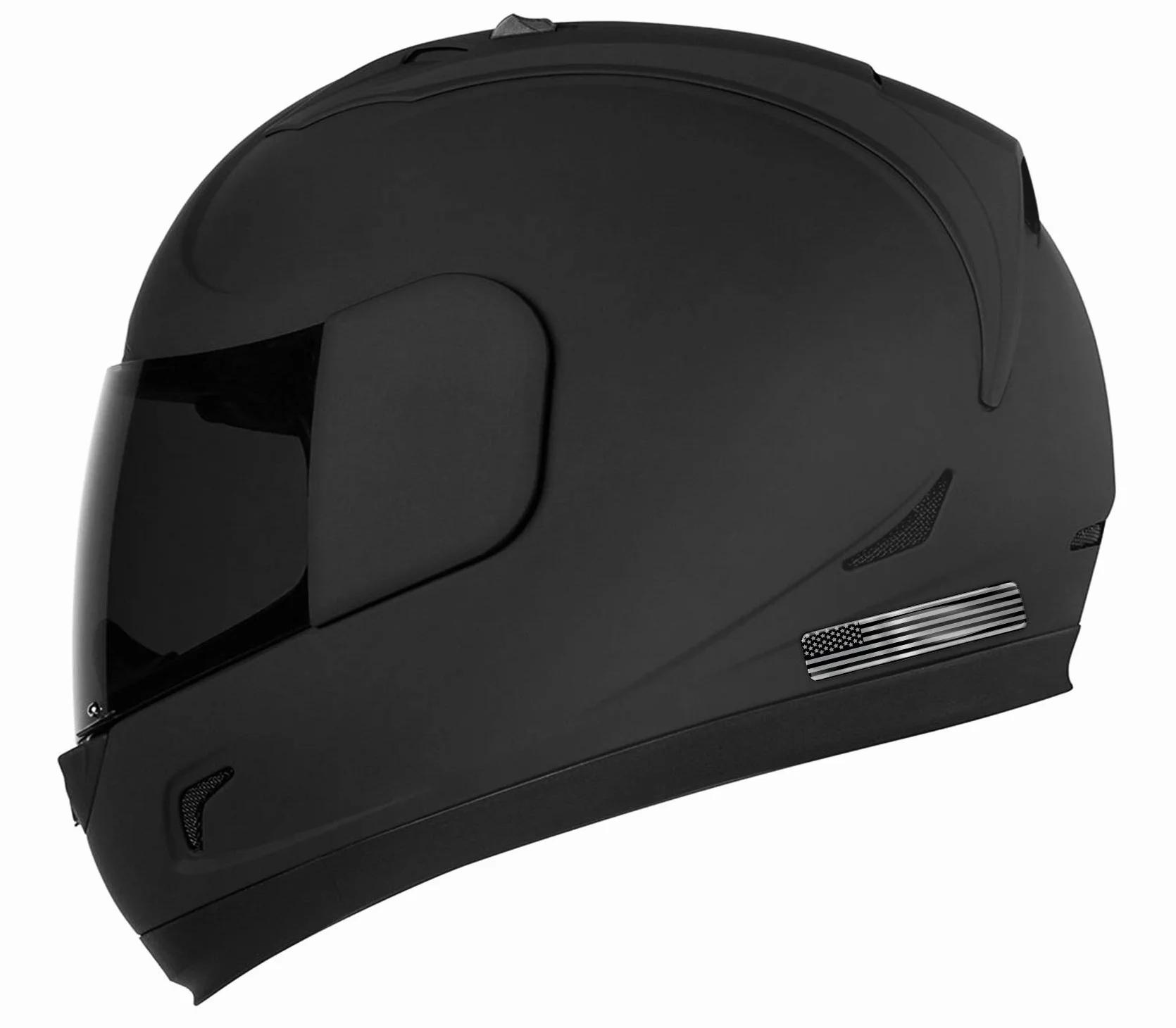 Biomar Labs 2 x 3D wypukłe naklejki silikonowe srebrne USA Narodowa flaga amerykańska emblemat naklejki do samochodu motocykla kask F 128/2-szt