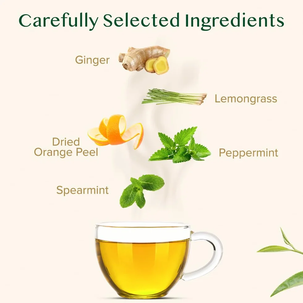 VAHDAM Citrus Imbir Herbata ziolowa Tisane (100 Cups) 100% naturalny DETOX TEA, imbiru, trawy cytrynowej, skórka pomaranczowa, mieta, mieta pieprzowa Ginger Tea Loose Leaf with Pyszne cytrusowy Uwagi 100 g (zestaw 2)