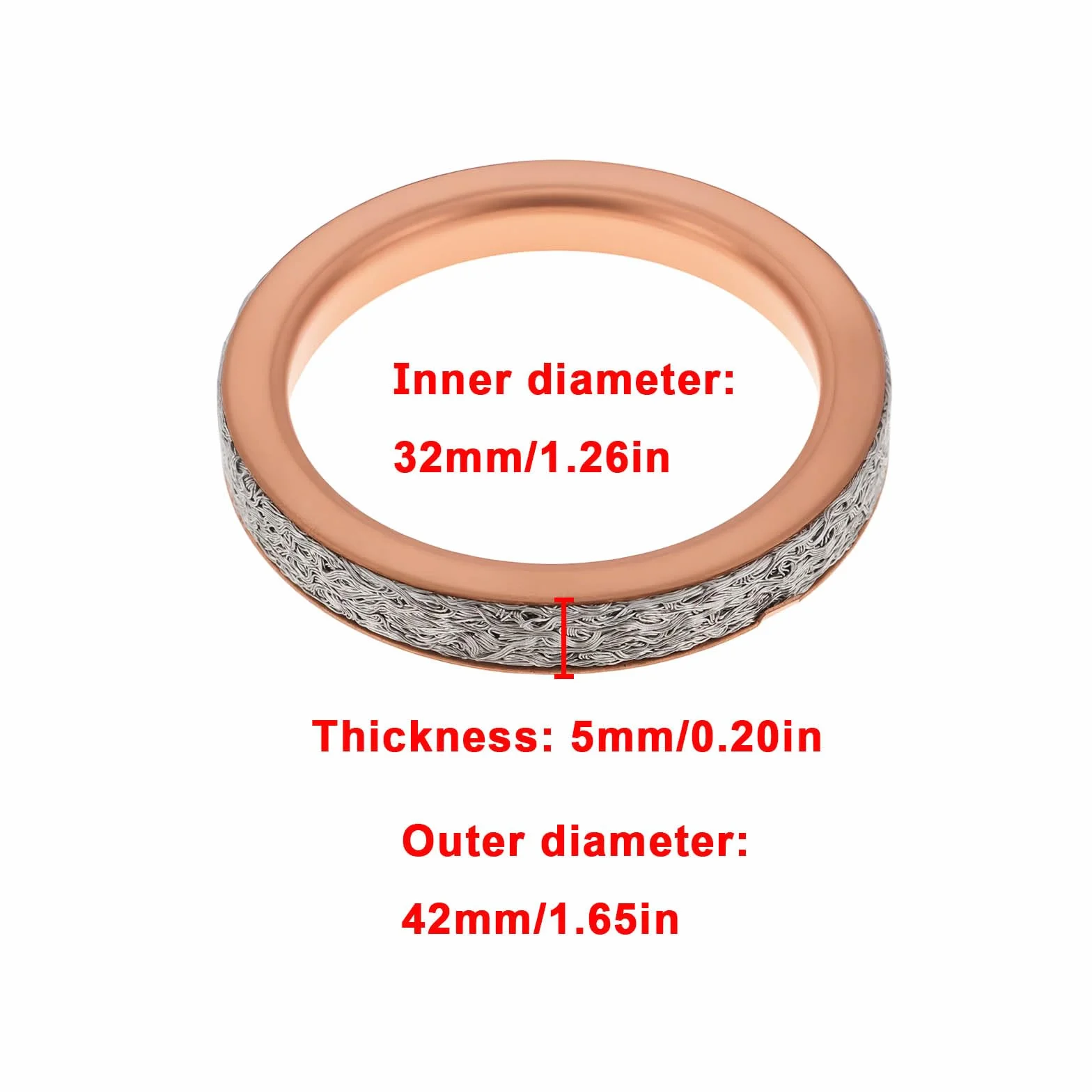 EMSea uszczelki wydechowe miedź włókno 32x42x5 mm do Suzuki GSXR750 GSXR1100