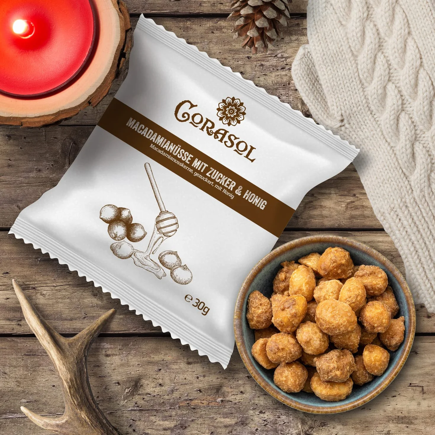 Corasol Kalendarz adwentowy XL 24 mieszanki orzechów 720 g