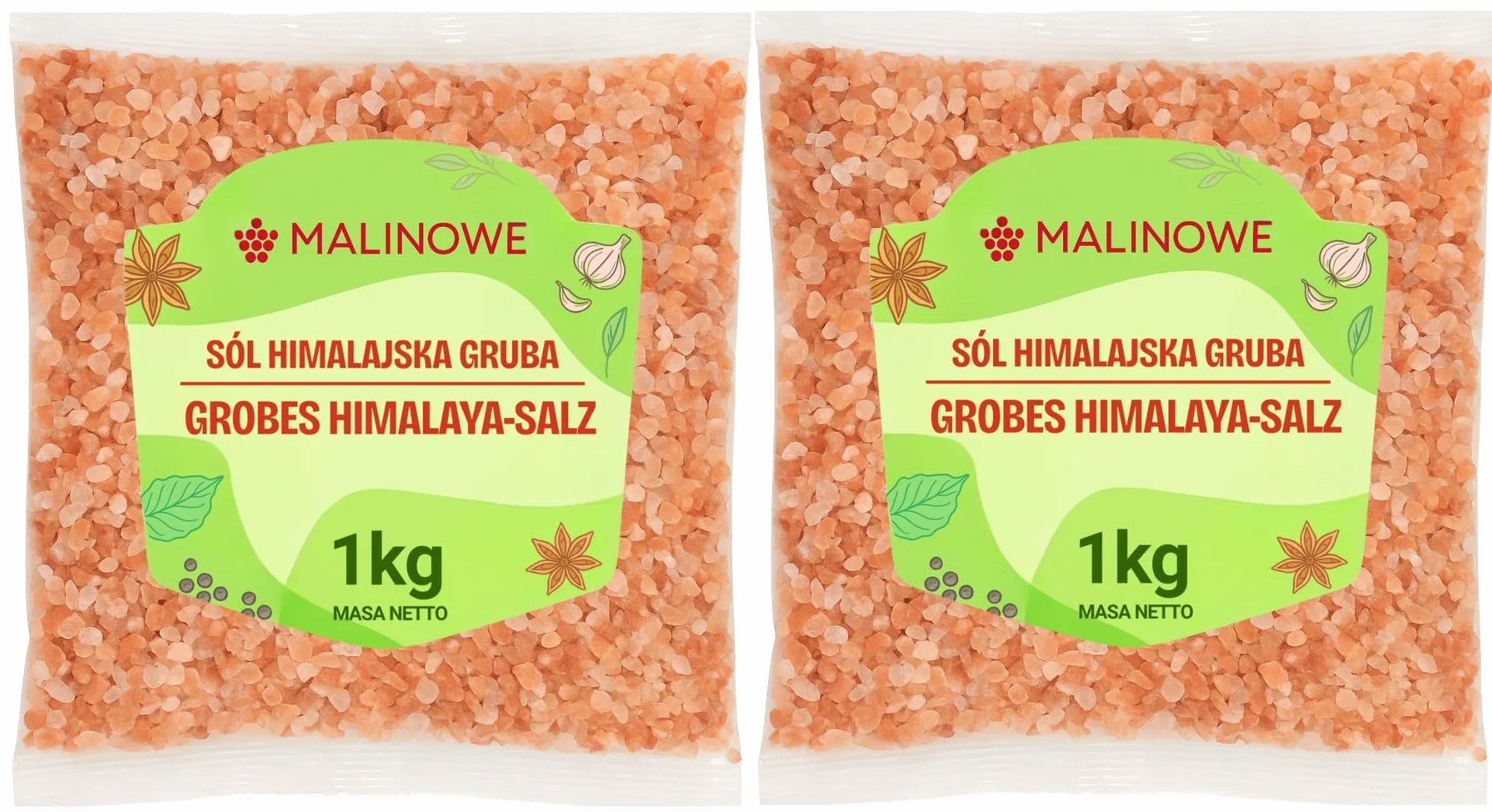 SÓL HIMALAJSKA GRUBA 2x1kg Zestaw Różowa Naturalna