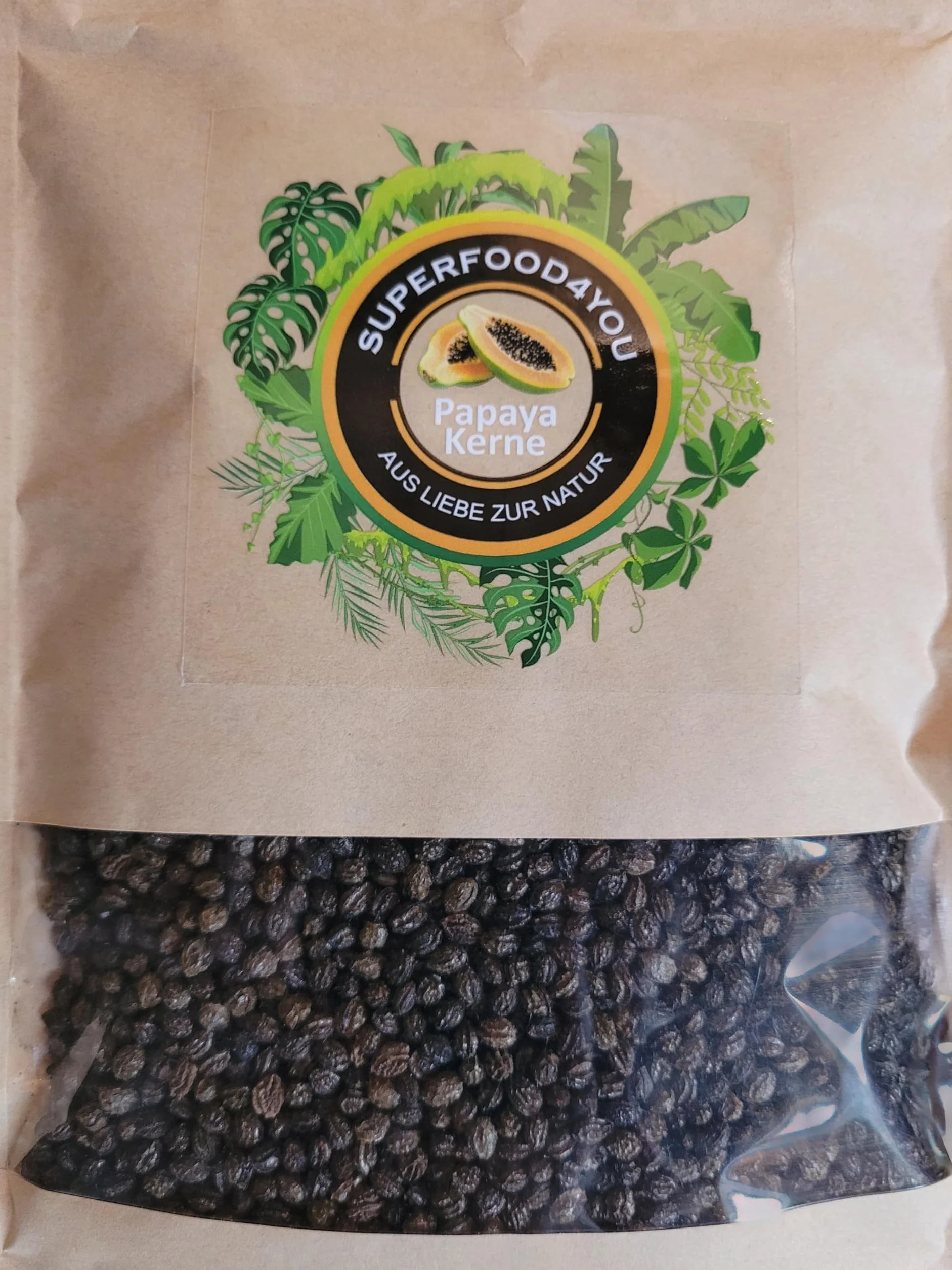 Superfood4You Nasiona papai suszone w temp. 40° 100 g jakość surowa bez dodatków gluten laktoza papaina łagodna ostrość