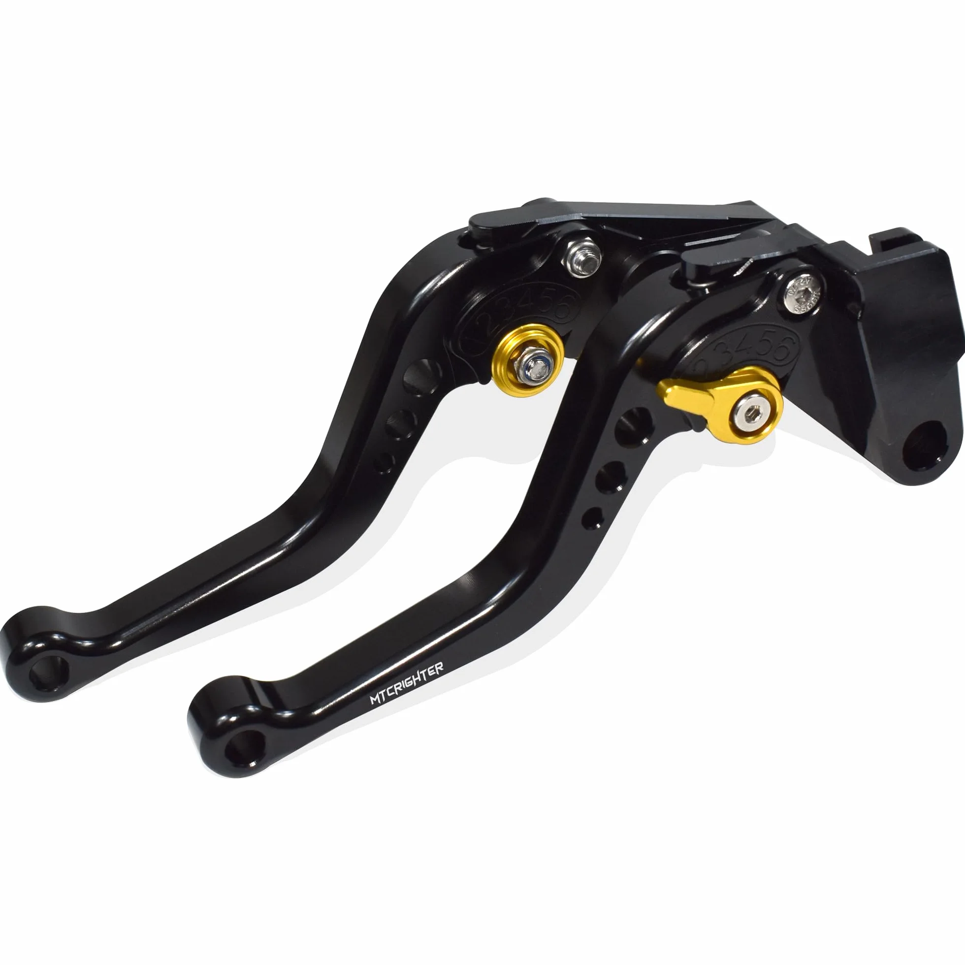 Krótka dźwignia sprzęgła hamulca kompatybilna z YAMAHA Fazer FZ-1 FZ-8 FZ-6 FZ-6R FZS600, wykonana ze stopu aluminium CNC (złota)