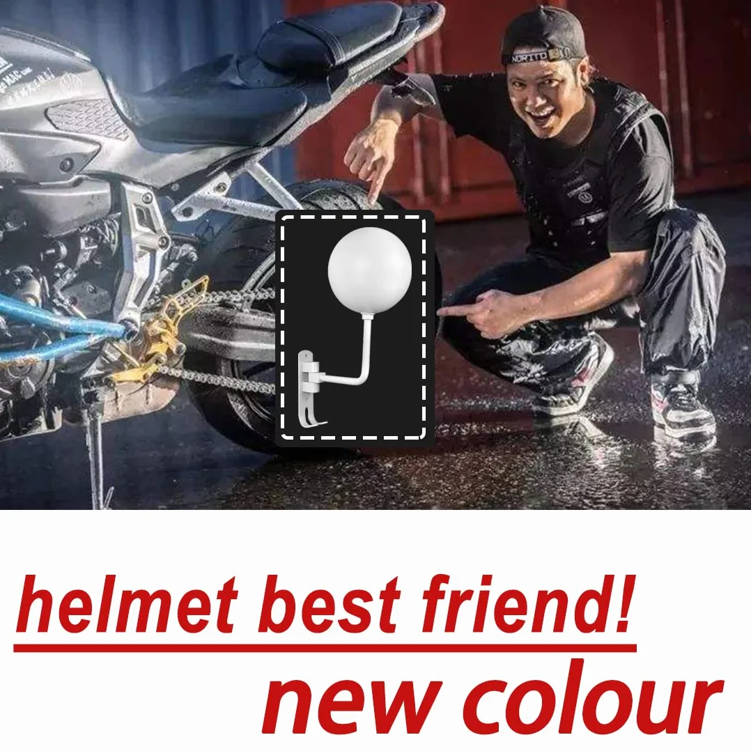 SANGMO Stojak na kask motocyklowy uchwyt ścienny obrót o 180 stopni metalowy uchwyt na kask rowerowy